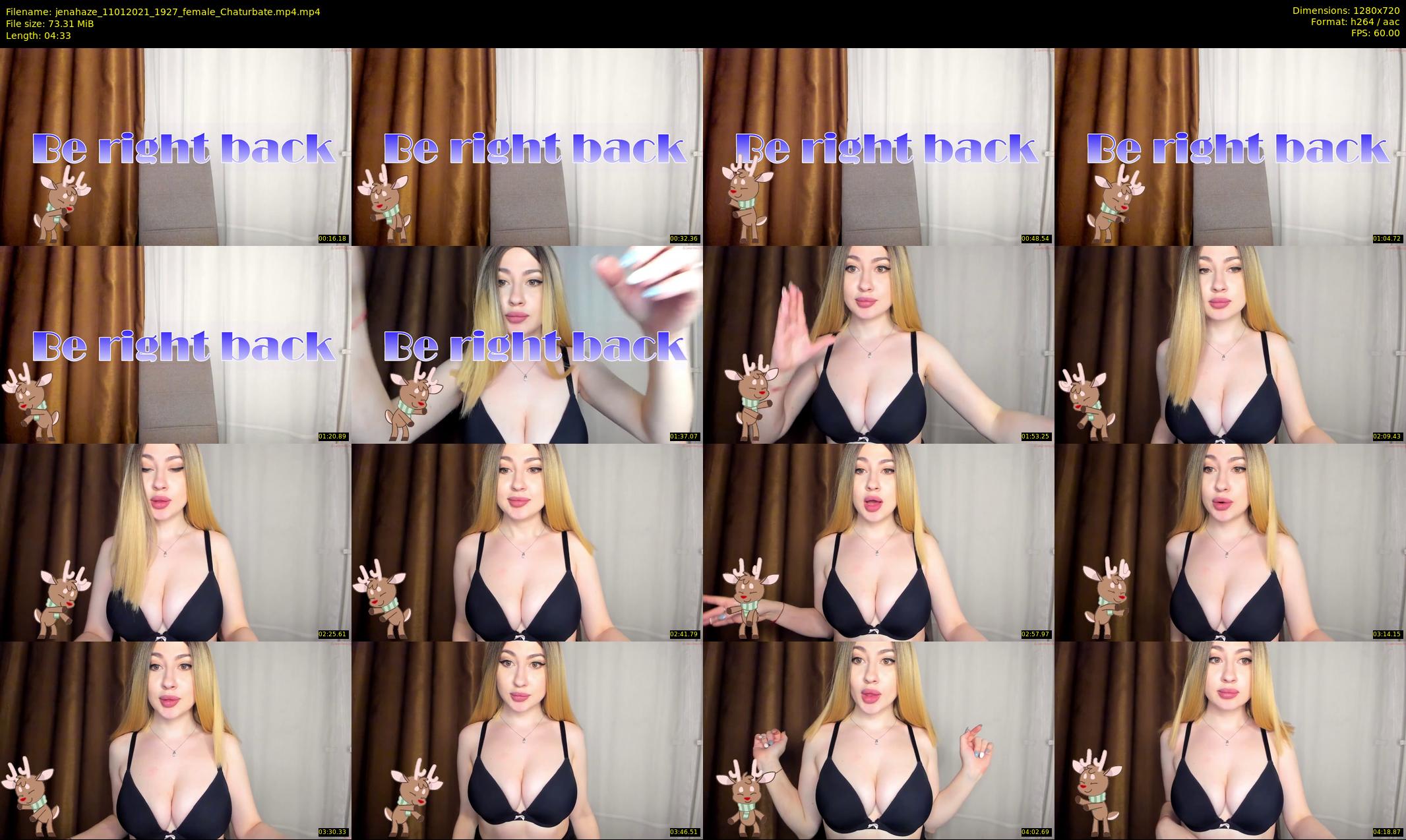 jenahaze — 5 minute Chaturbate female cam show recording, 720p, Jan 11, 2021