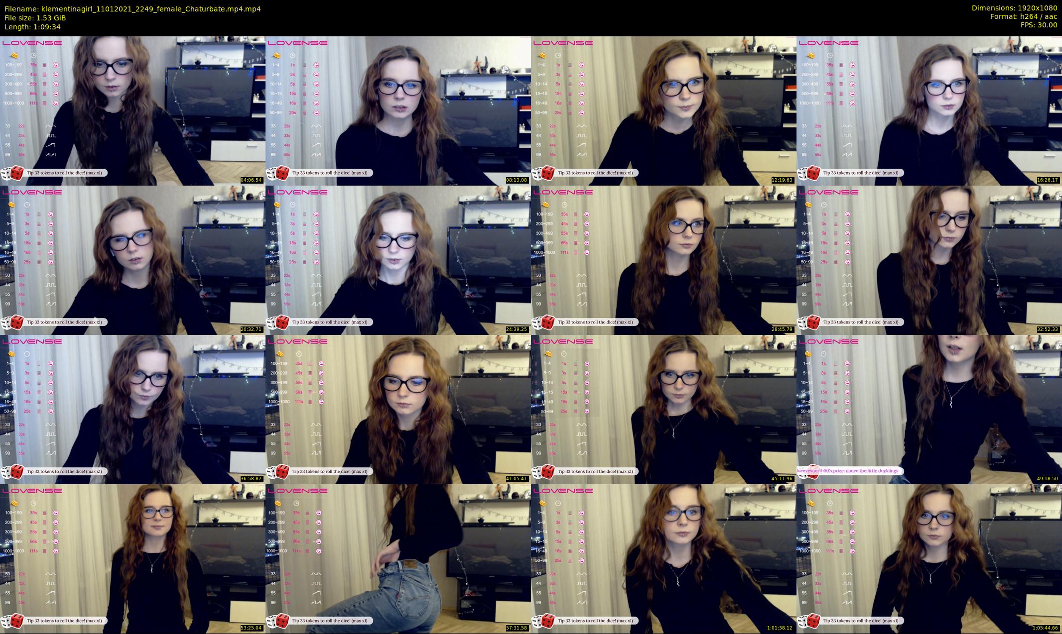 klementinagirl — 70 minute Chaturbate female cam show recording, 1080p, Jan 11, 2021