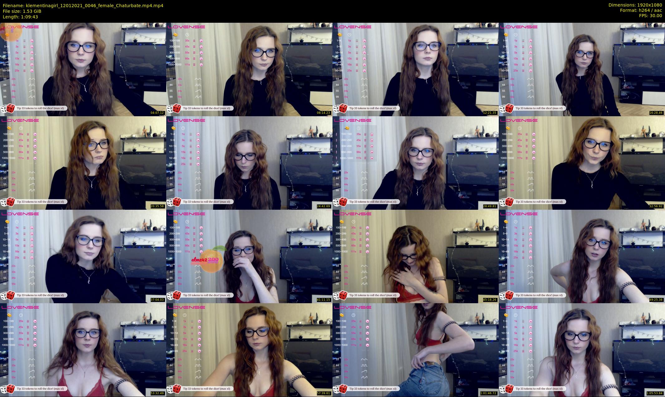 klementinagirl — 70 minute Chaturbate female cam show recording, 1080p, Jan 12, 2021
