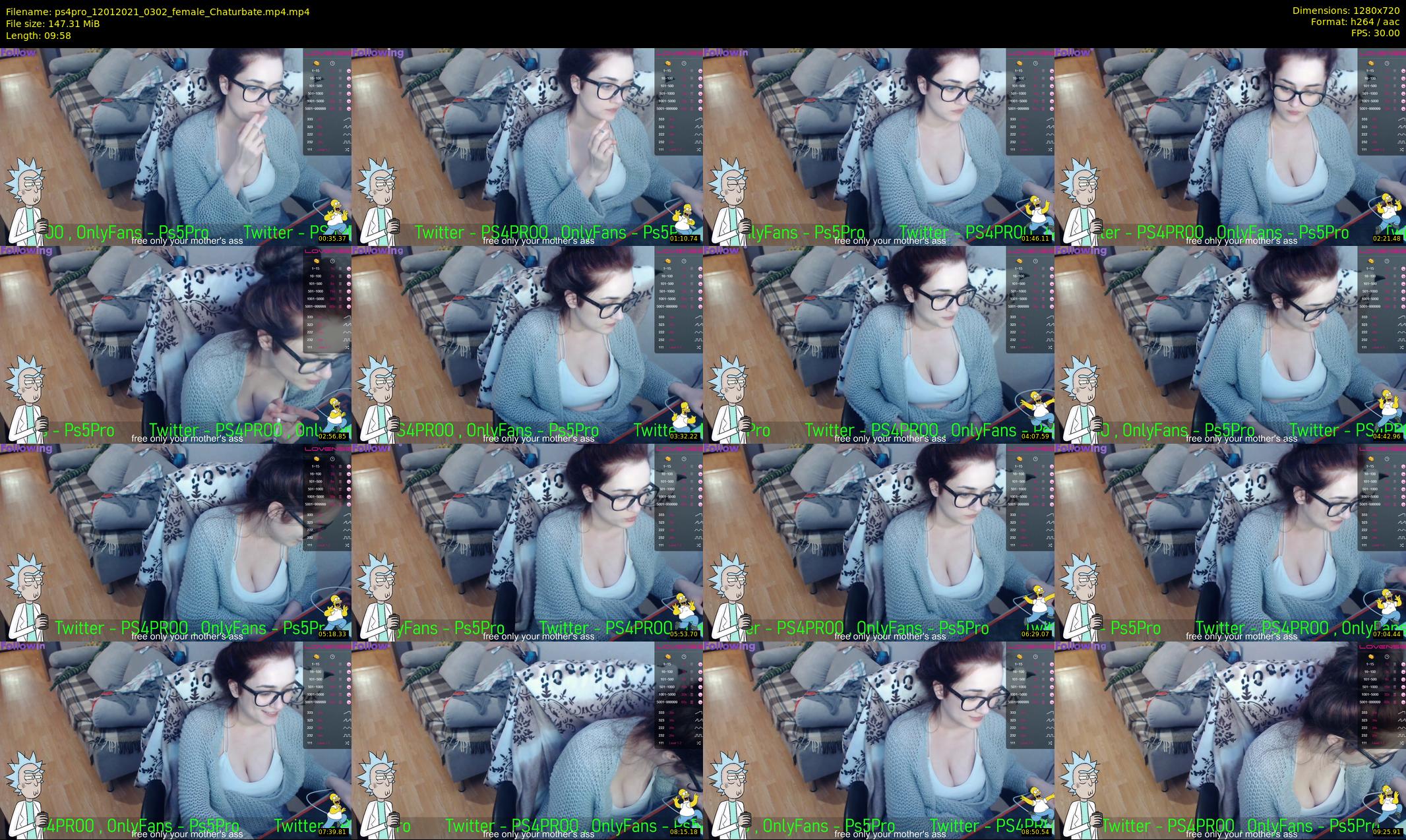 ps4pro — 10 minute Chaturbate female cam show recording, 720p, Jan 12, 2021