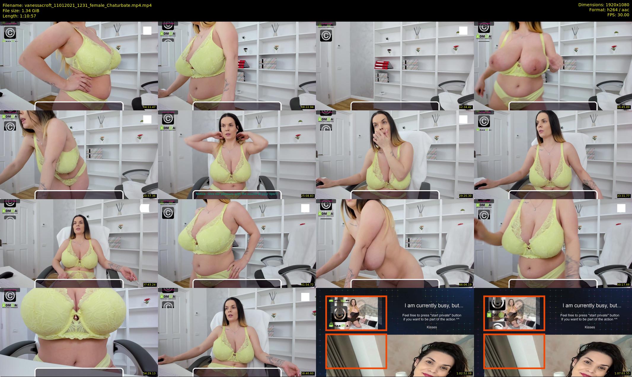 vanessacroft — 71 minute Chaturbate female cam show recording, 1080p, Jan 11, 2021