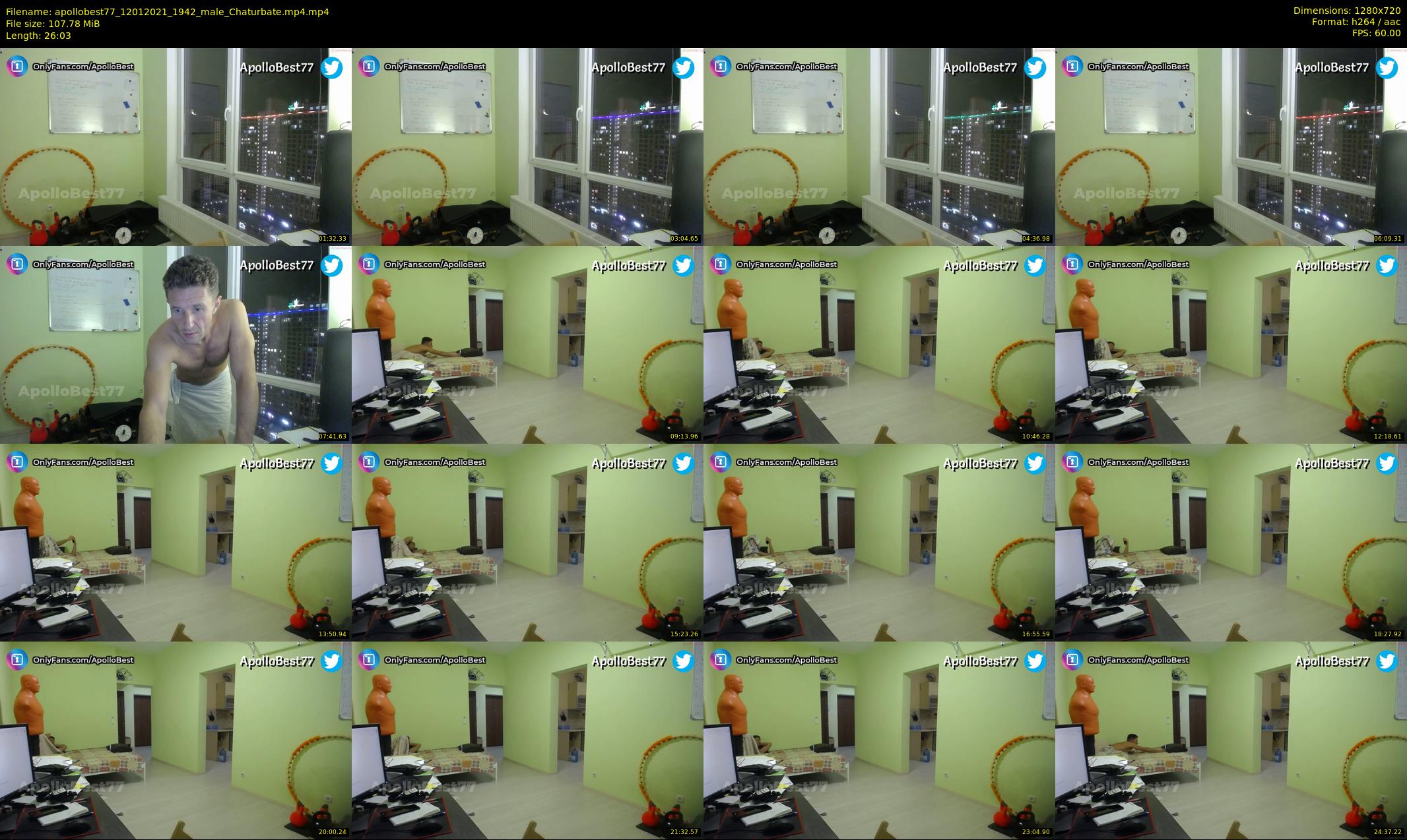 apollobest77 — 27 minute Chaturbate male cam show recording, 720p, Jan 12, 2021