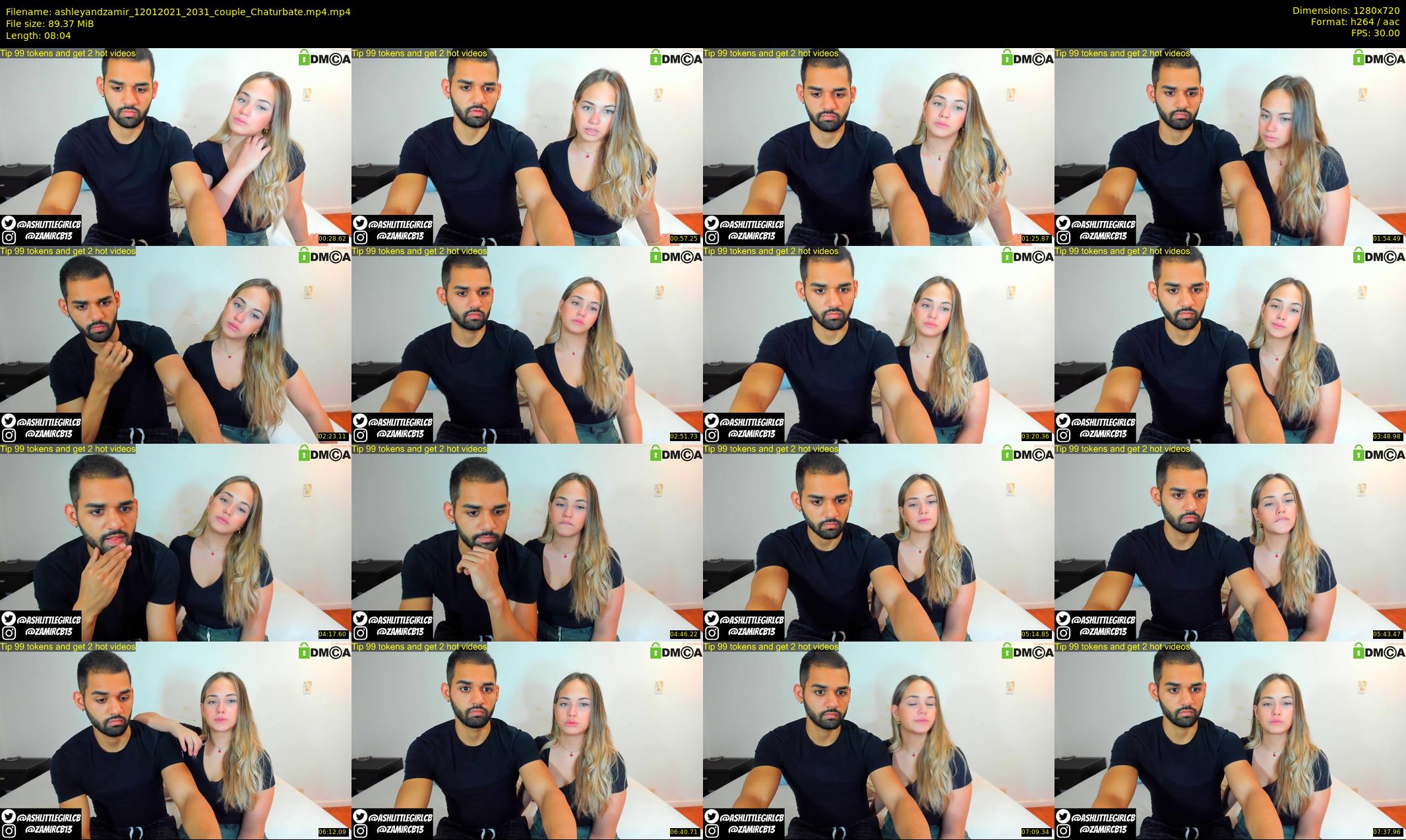ashleyandzamir — 9 minute Chaturbate couple cam show recording, 720p, Jan 12, 2021