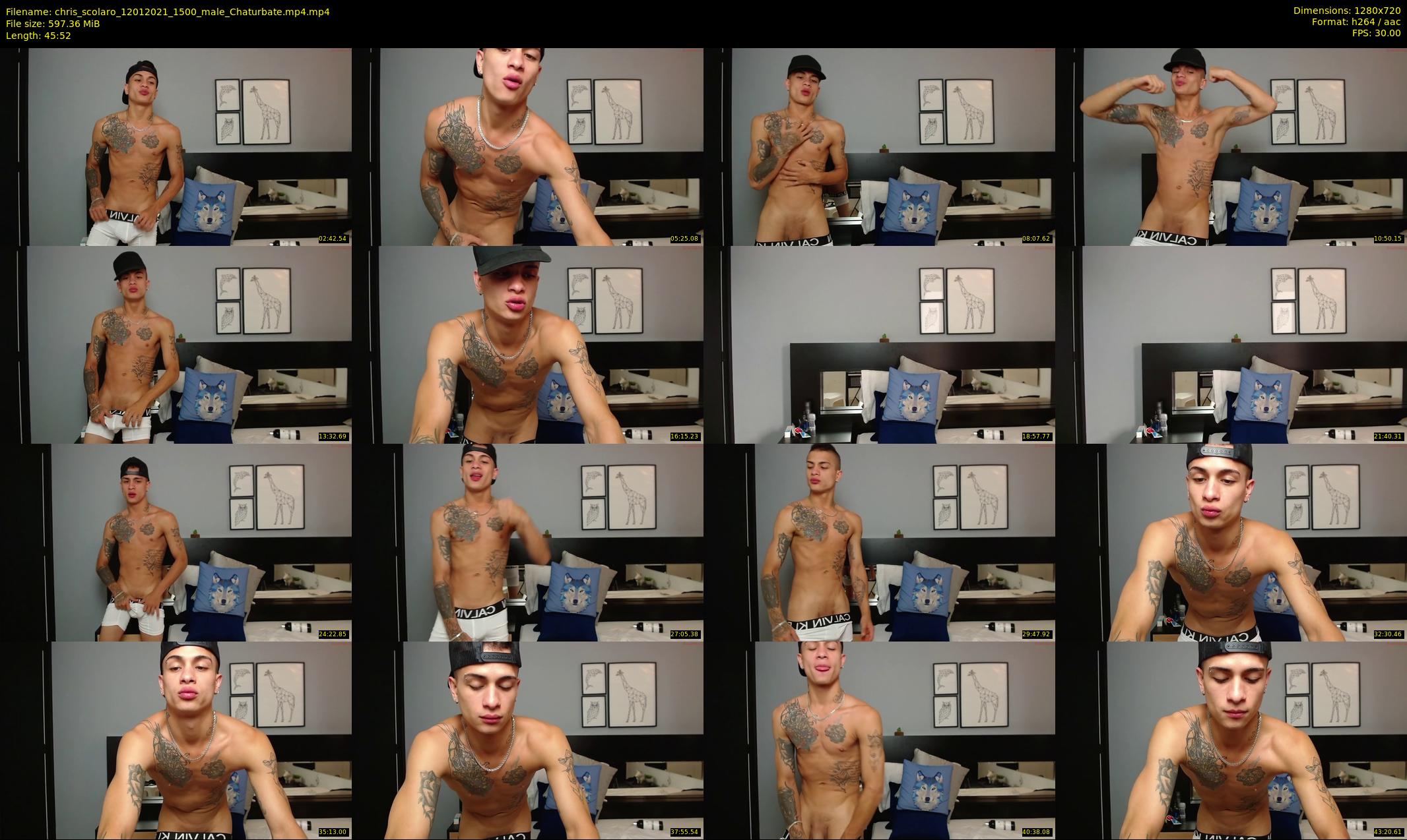 chris_scolaro — 46 minute Chaturbate male cam show recording, 720p, Jan 12, 2021