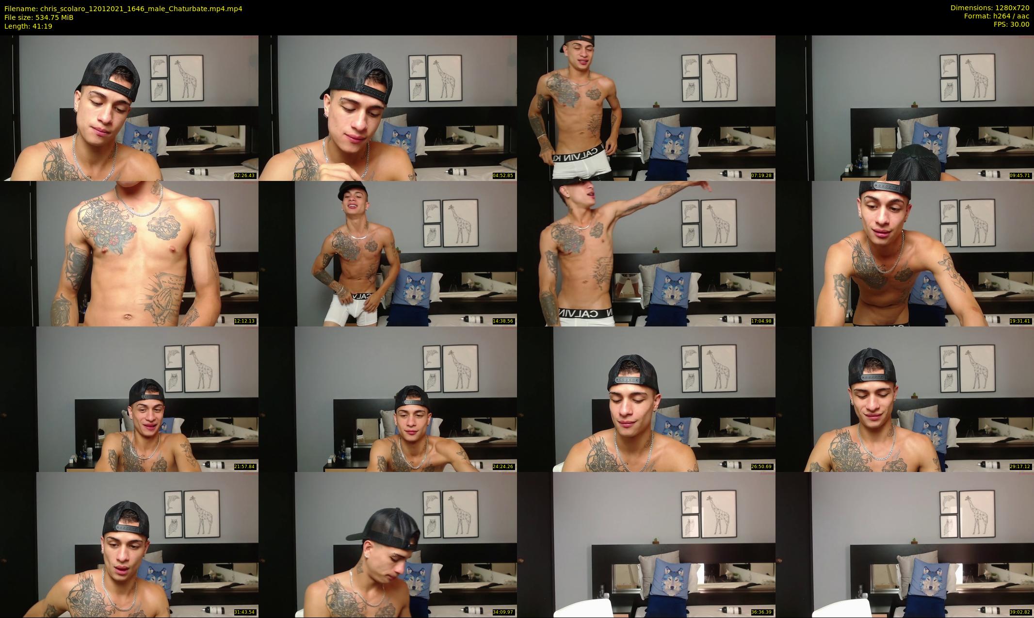chris_scolaro — 42 minute Chaturbate male cam show recording, 720p, Jan 12, 2021