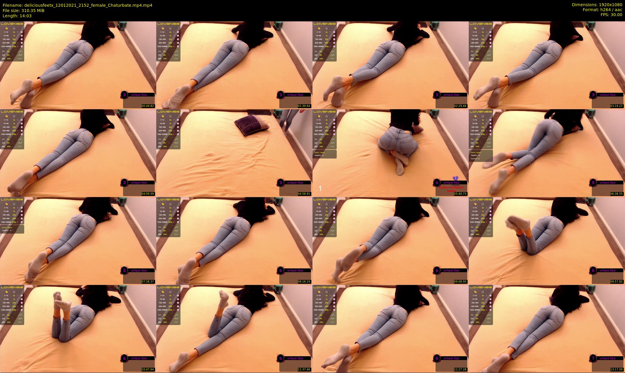 deliciousfeetx — 15 minute Chaturbate female cam show recording, 1080p, Jan 12, 2021