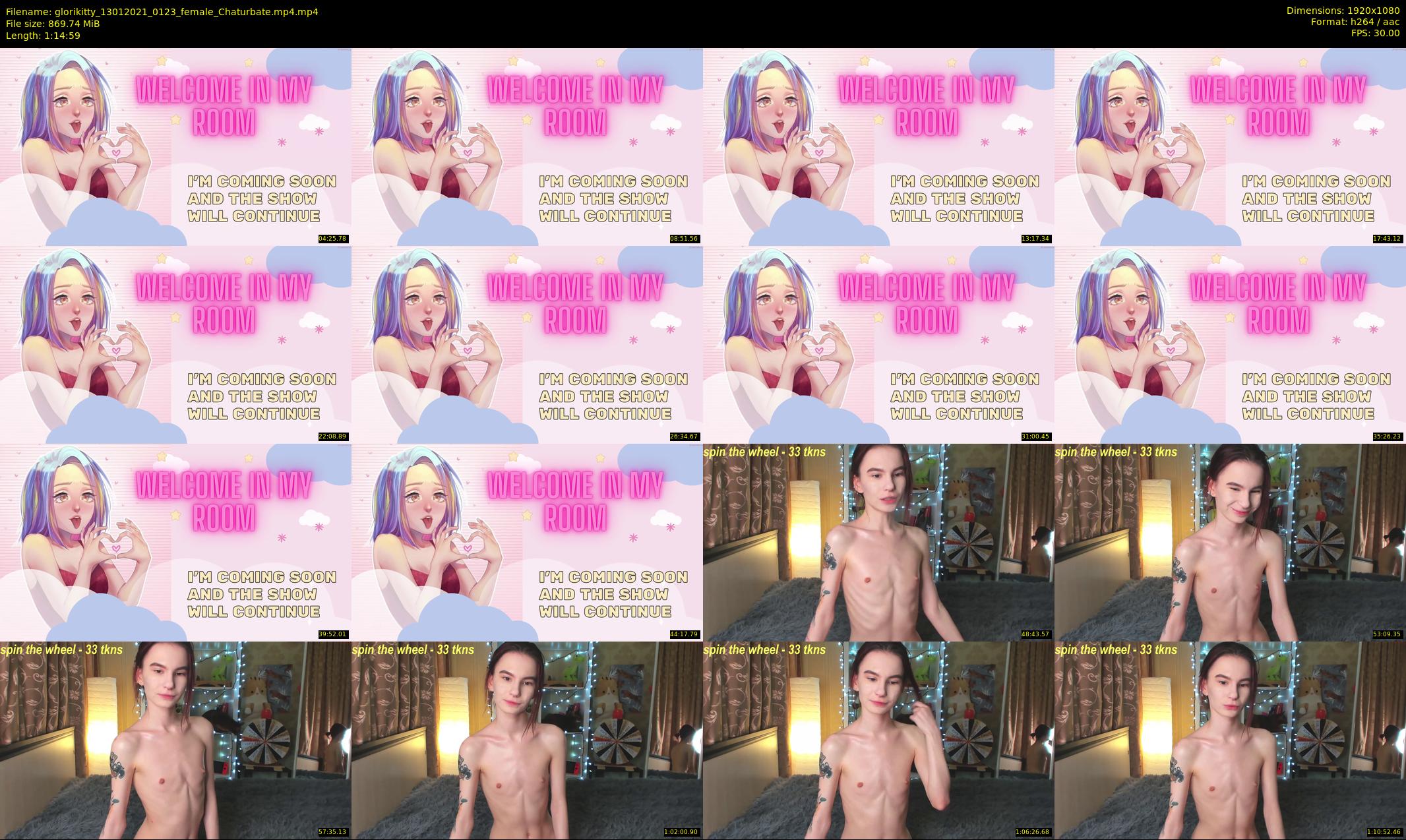glorikitty — 75 minute Chaturbate female cam show recording, 1080p, Jan 13, 2021