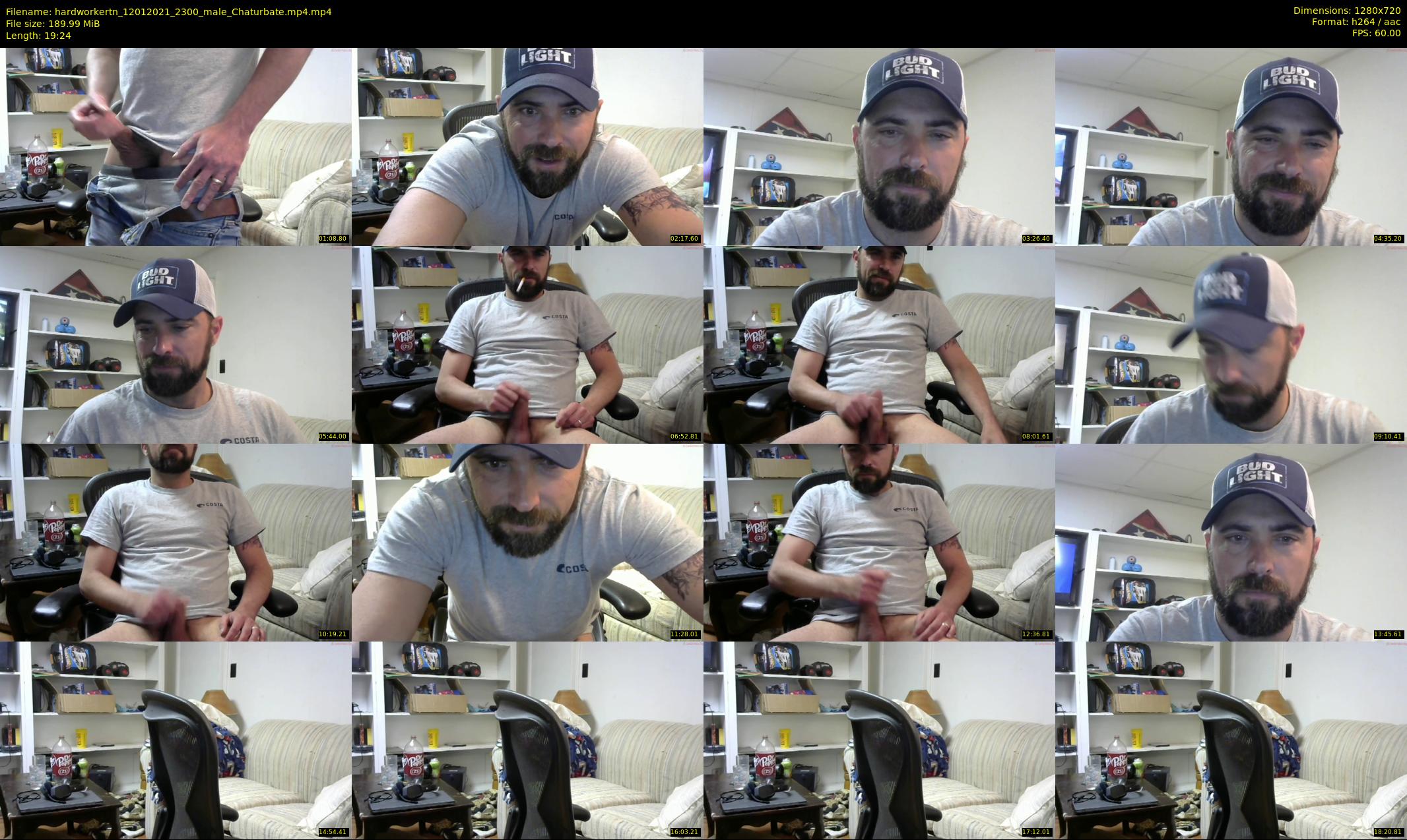 hardworkertn — 20 minute Chaturbate male cam show recording, 720p, Jan 12, 2021