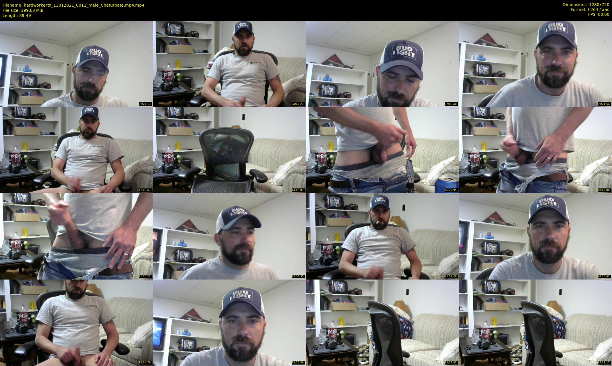 hardworkertn — 40 minute Chaturbate male cam show recording, 720p, Jan 13, 2021