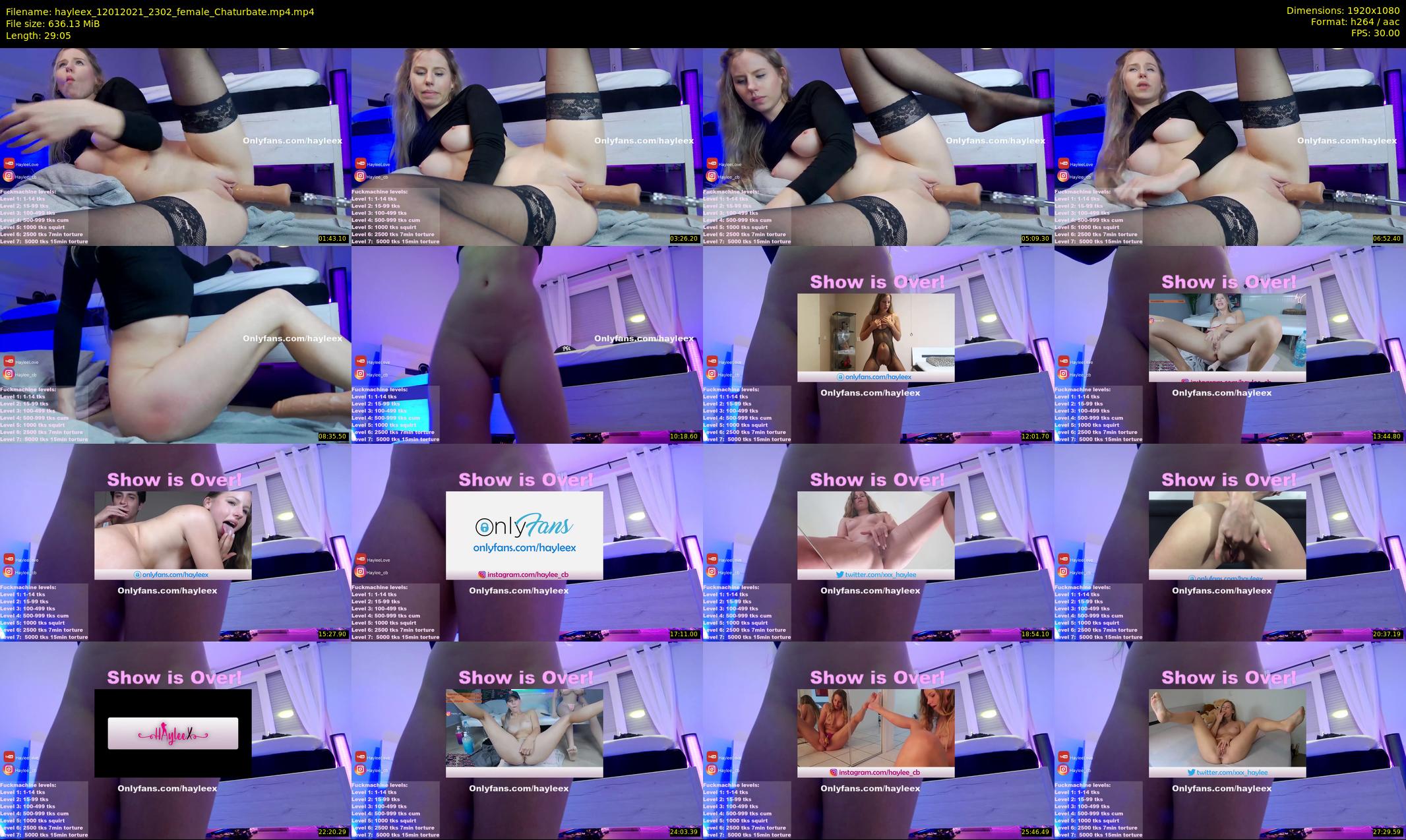 hayleex — 30 minute Chaturbate female cam show recording, 1080p, Jan 12, 2021