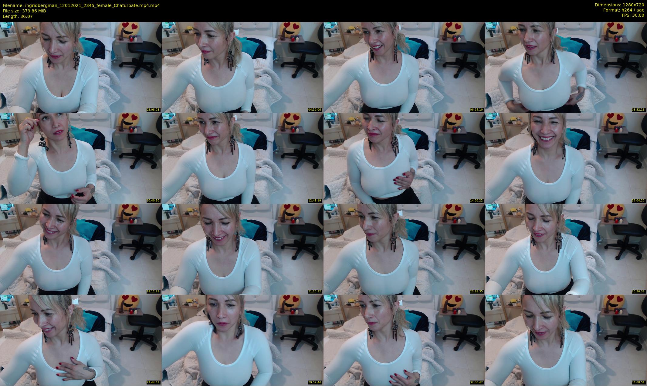 ingridbergman — 37 minute Chaturbate female cam show recording, 720p, Jan 12, 2021
