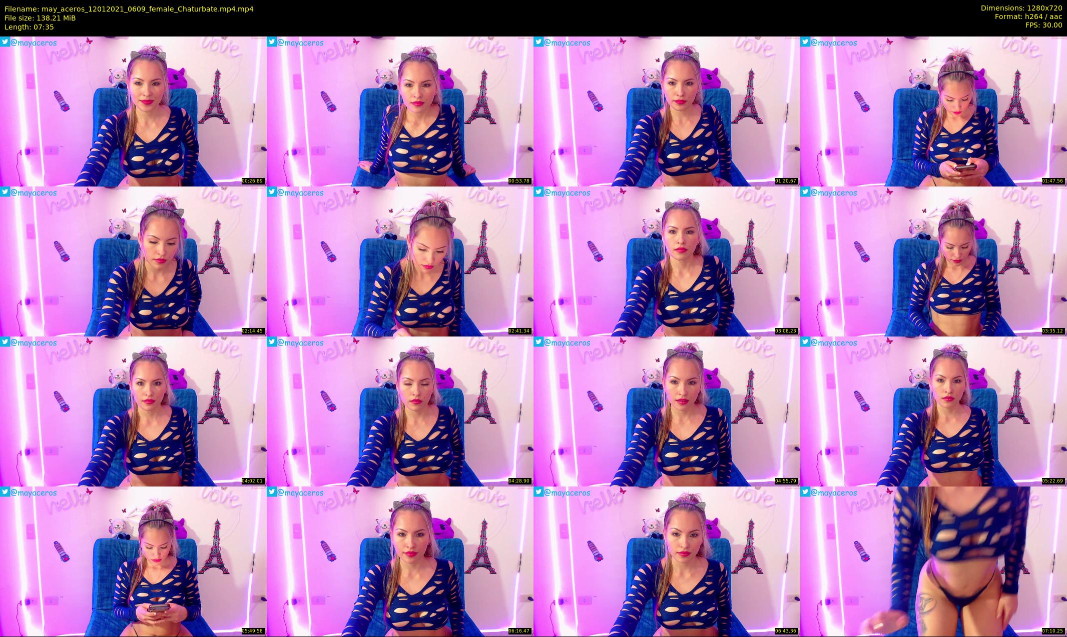 may_aceros — 8 minute Chaturbate female cam show recording, 720p, Jan 12, 2021