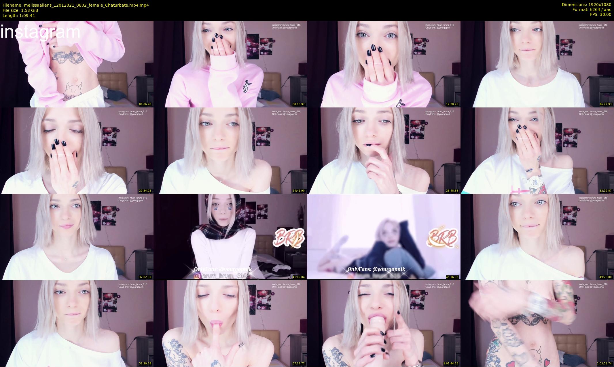 melissaallens — 70 minute Chaturbate female cam show recording, 1080p, Jan 12, 2021