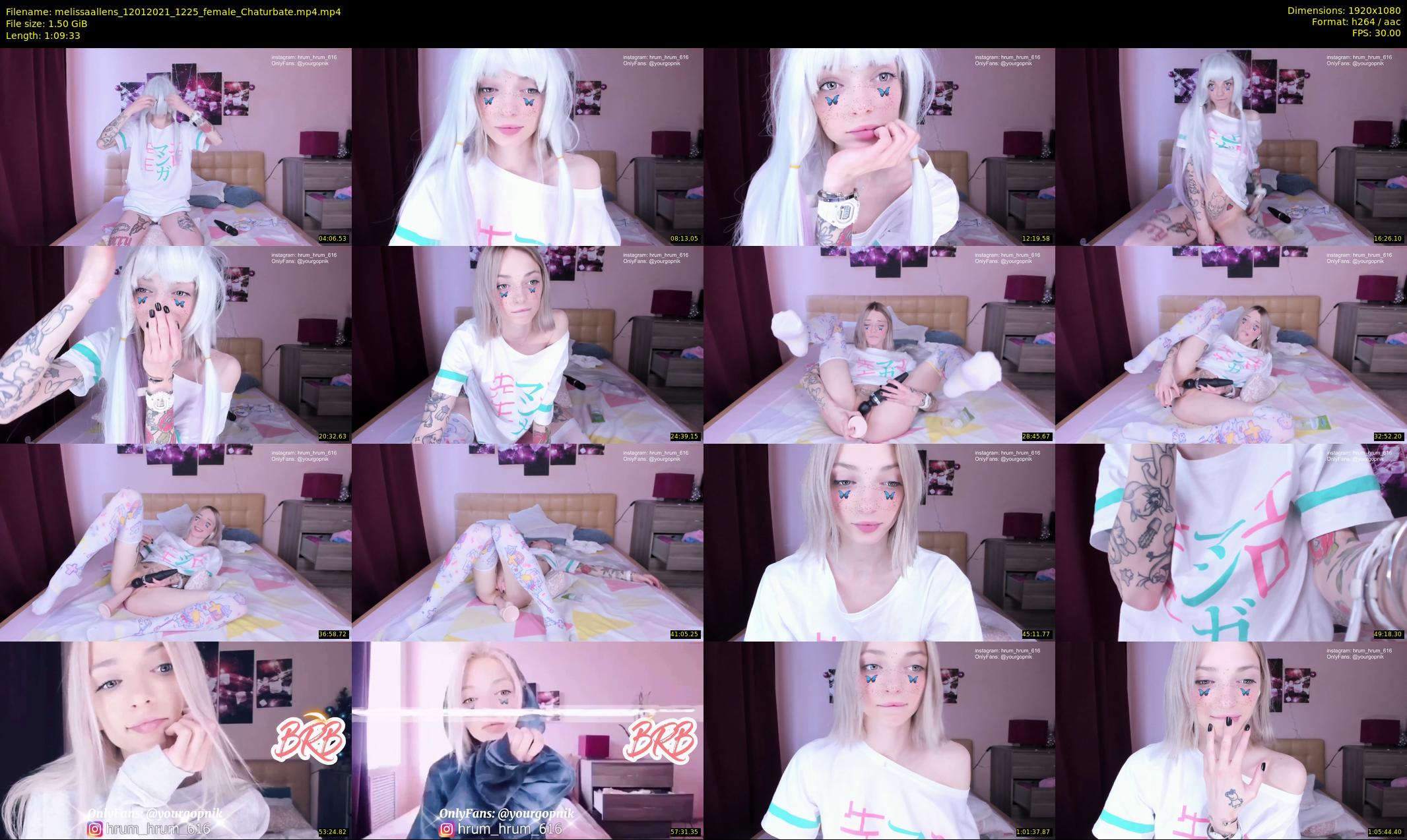 melissaallens — 70 minute Chaturbate female cam show recording, 1080p, Jan 12, 2021