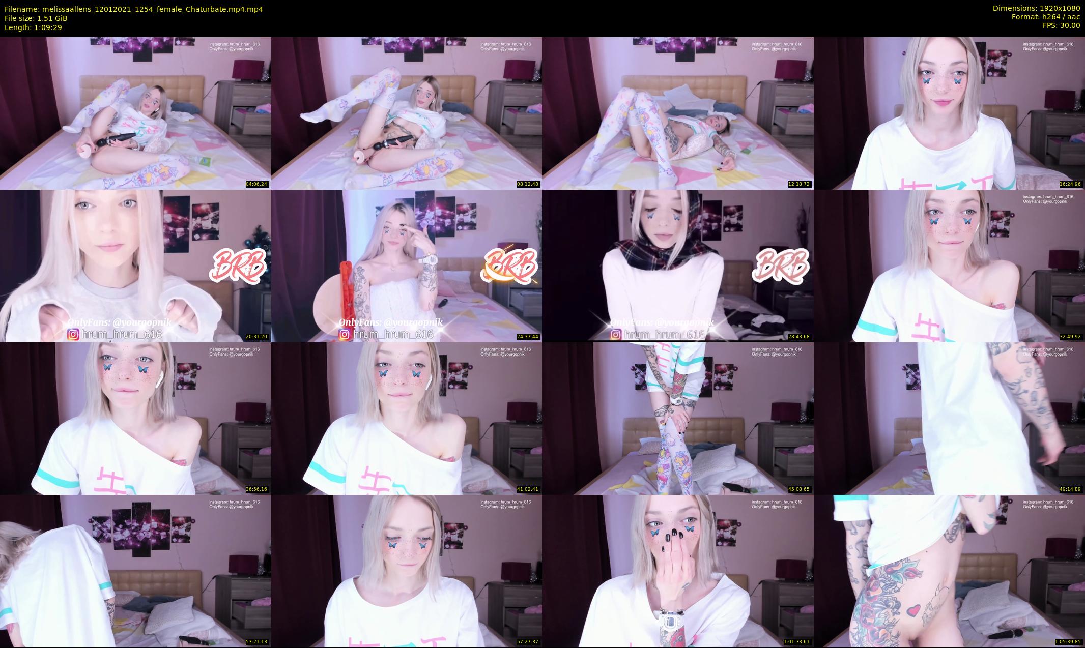 melissaallens — 70 minute Chaturbate female cam show recording, 1080p, Jan 12, 2021