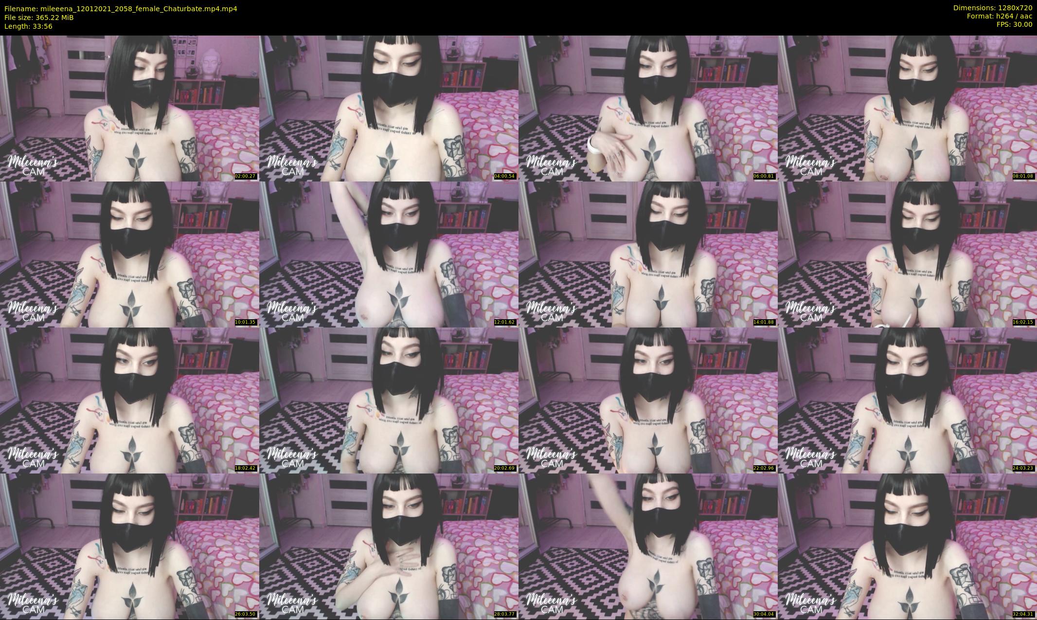 mileeena — 34 minute Chaturbate female cam show recording, 720p, Jan 12, 2021