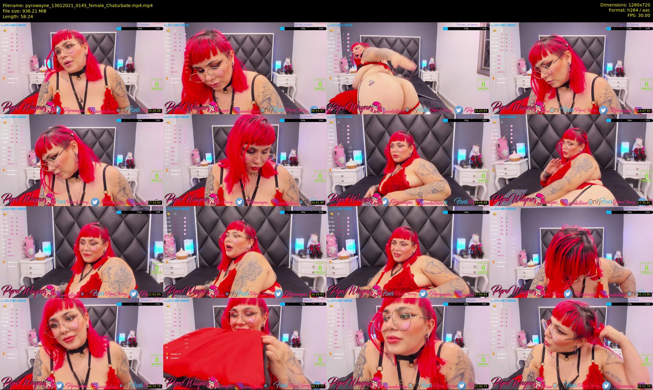 pyrowayne — 59 minute Chaturbate female cam show recording, 720p, Jan 13, 2021