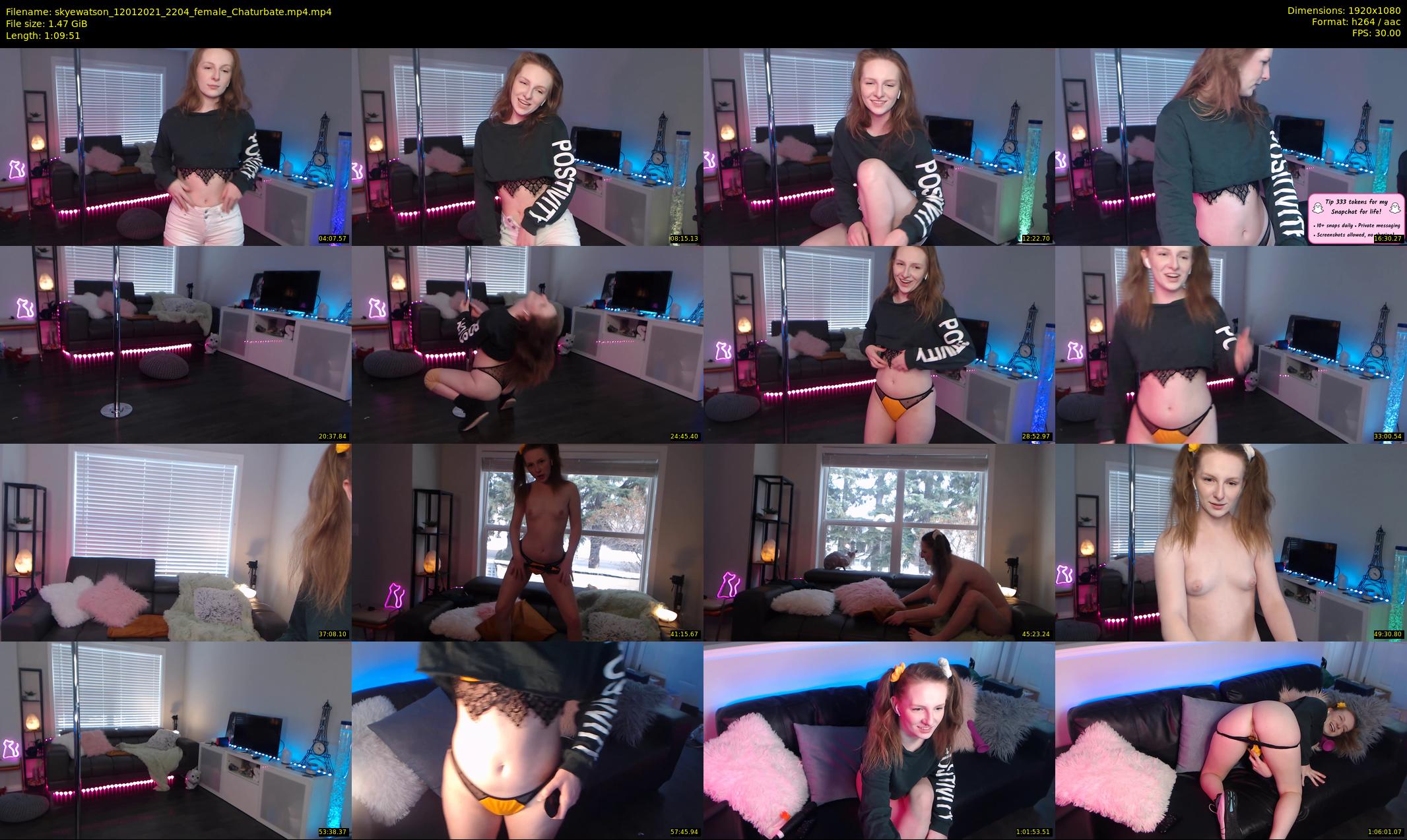 skyewatson — 70 minute Chaturbate female cam show recording, 1080p, Jan 12, 2021