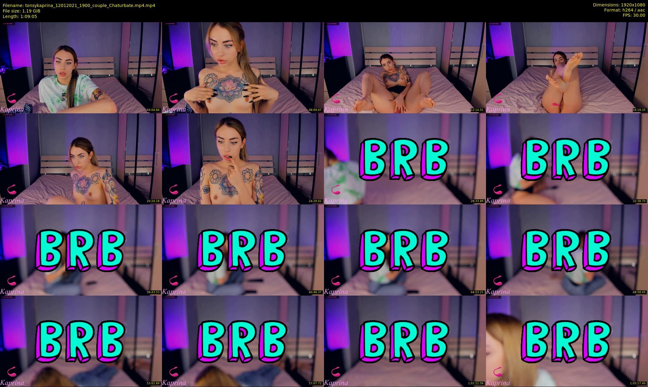 tonsykaprina — 70 minute Chaturbate couple cam show recording, 1080p, Jan 12, 2021