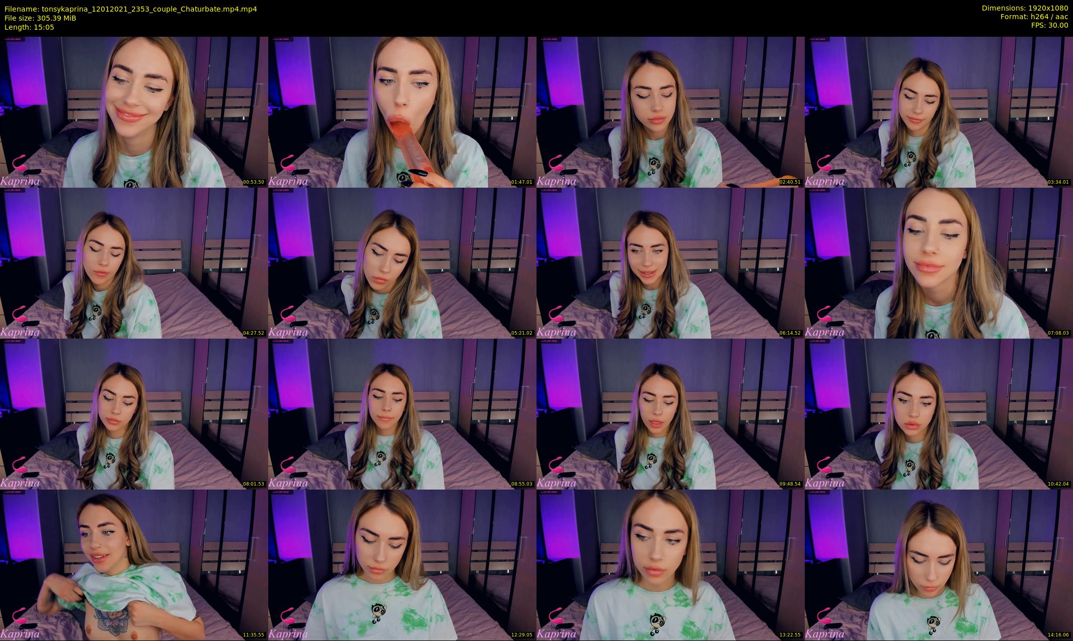 tonsykaprina — 16 minute Chaturbate couple cam show recording, 1080p, Jan 12, 2021
