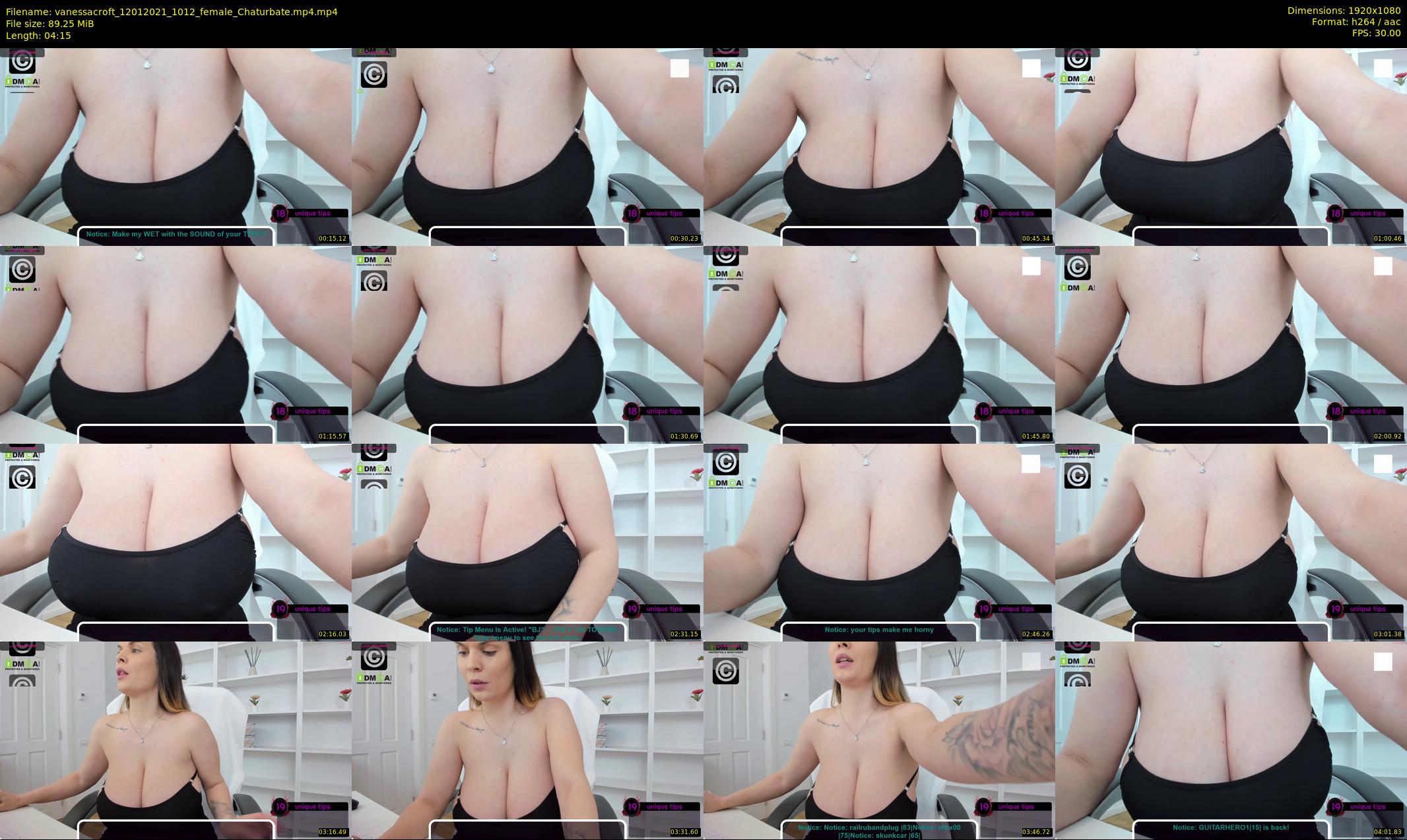 vanessacroft — 5 minute Chaturbate female cam show recording, 1080p, Jan 12, 2021