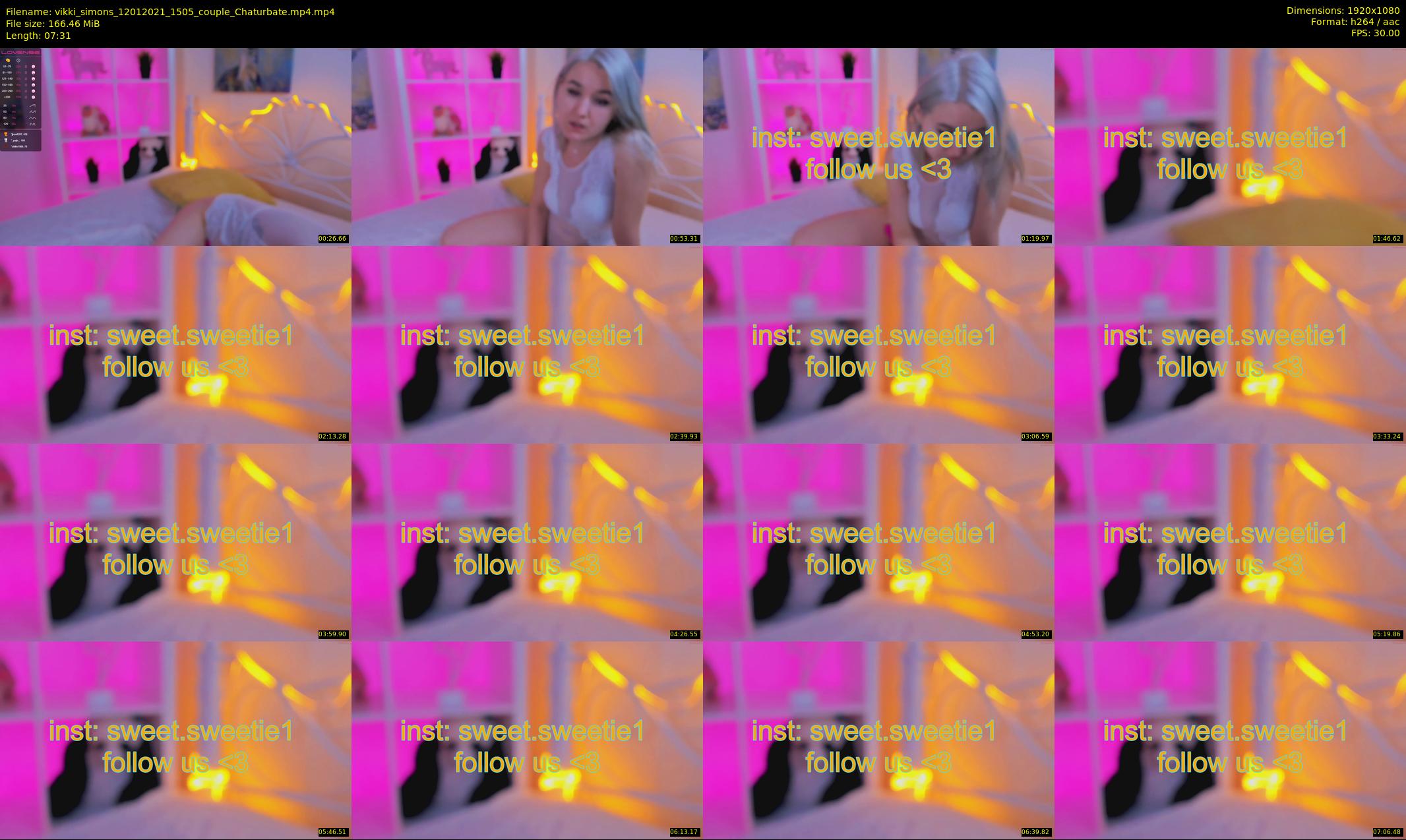 vikki_simons — 8 minute Chaturbate couple cam show recording, 1080p, Jan 12, 2021