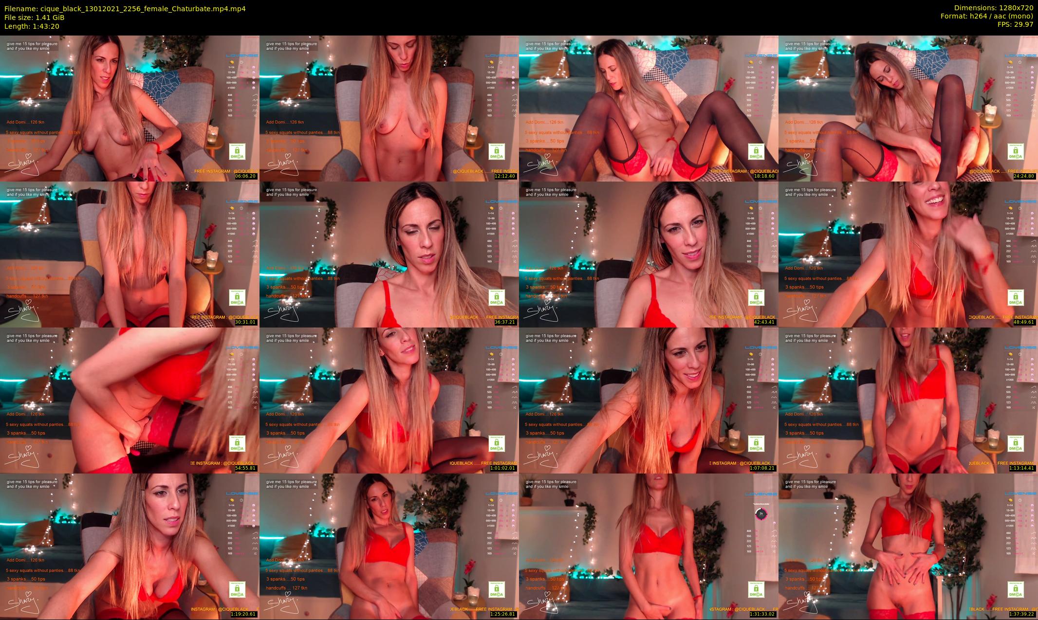 cique_black — 104 minute Chaturbate female cam show recording, 720p, Jan 13, 2021