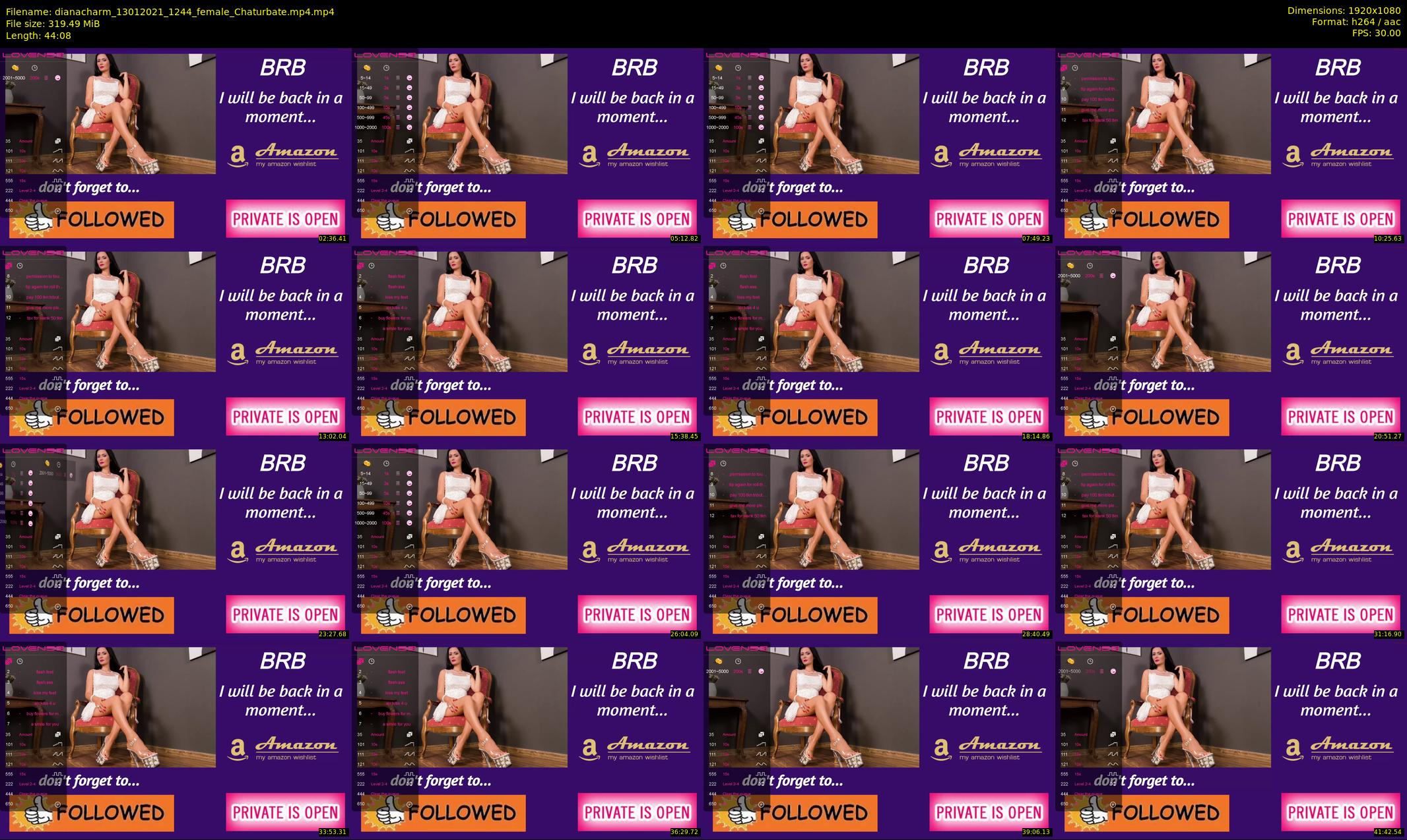 dianacharm — 45 minute Chaturbate female cam show recording, 1080p, Jan 13, 2021