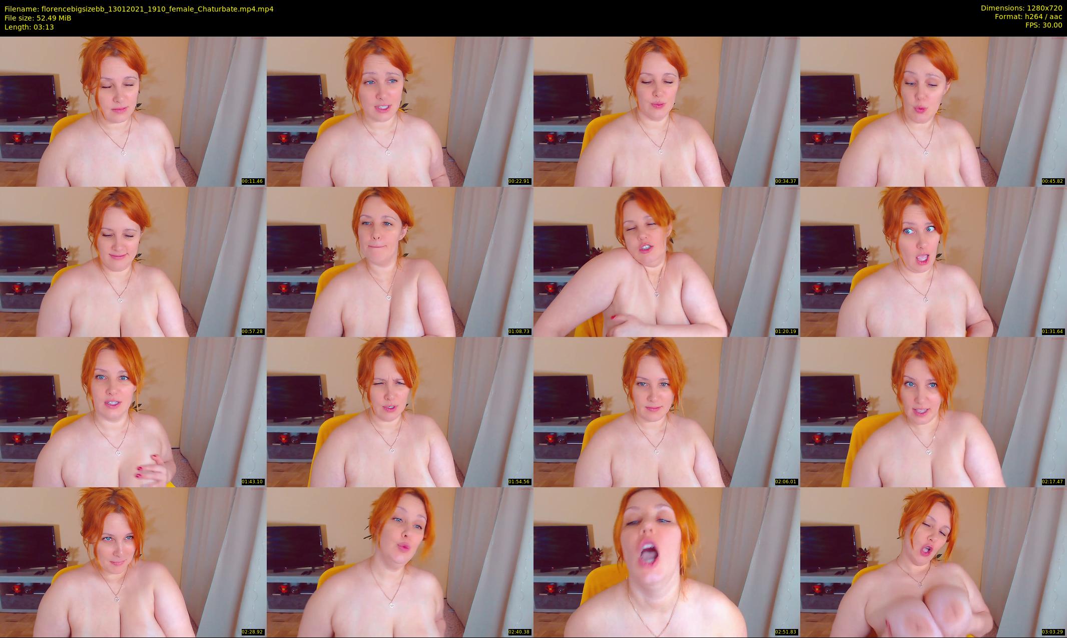 florencebigsizebb — 4 minute Chaturbate female cam show recording, 720p, Jan 13, 2021