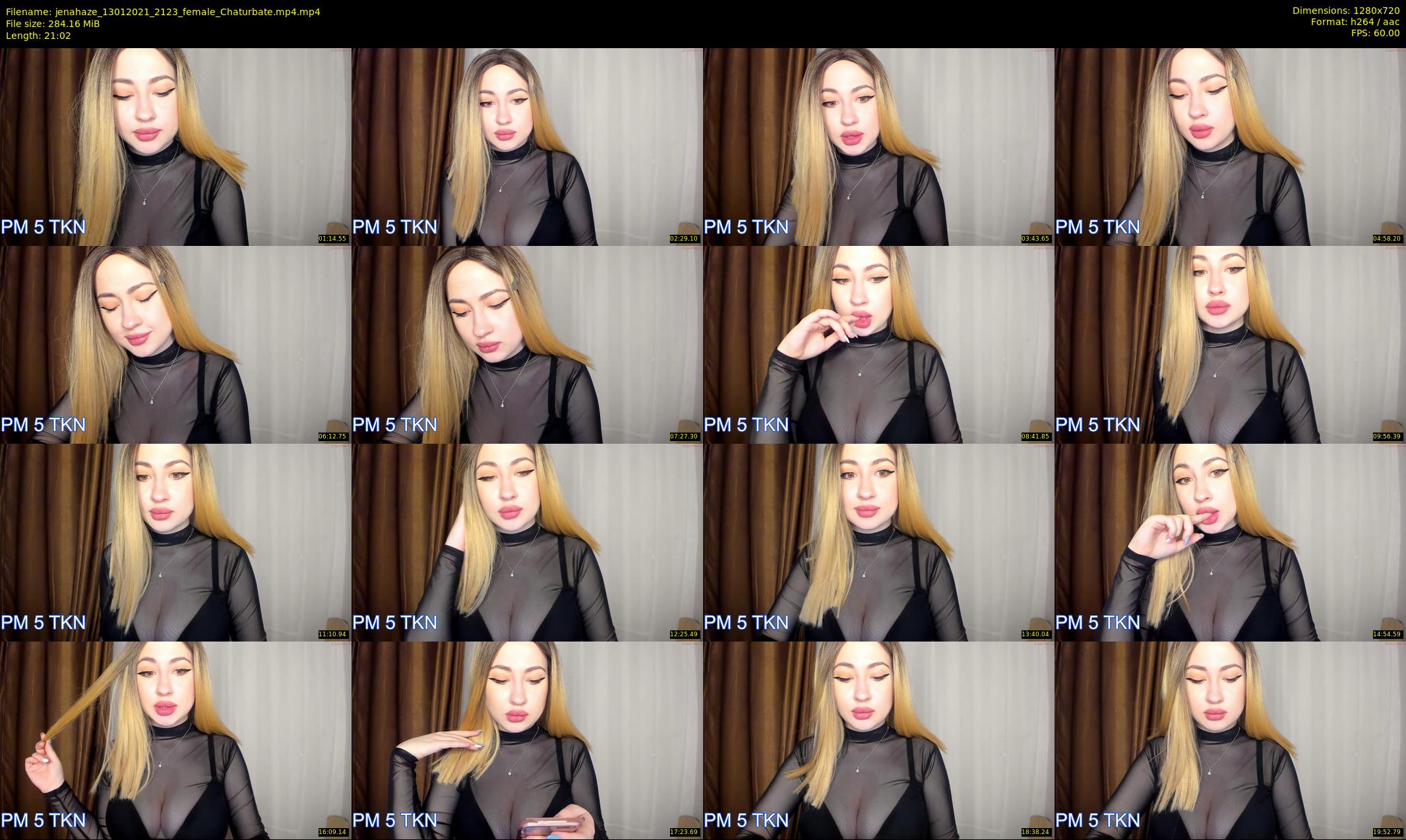 jenahaze — 22 minute Chaturbate female cam show recording, 720p, Jan 13, 2021
