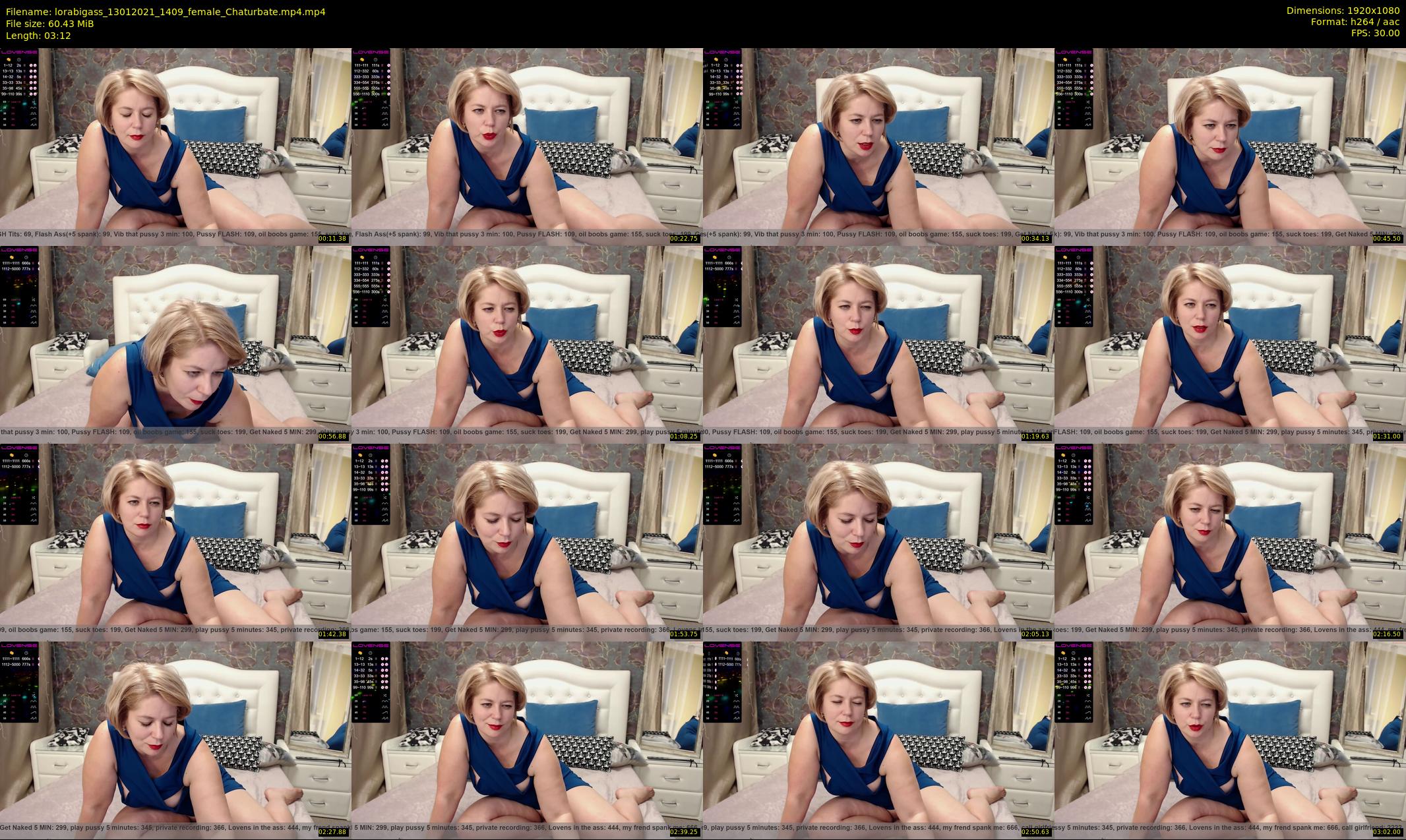 lorabigass — 4 minute Chaturbate female cam show recording, 1080p, Jan 13, 2021