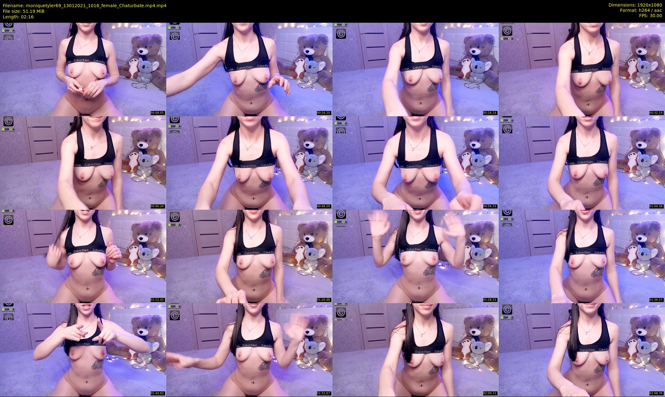 moniquetyler69 — 3 minute Chaturbate female cam show recording, 1080p, Jan 13, 2021