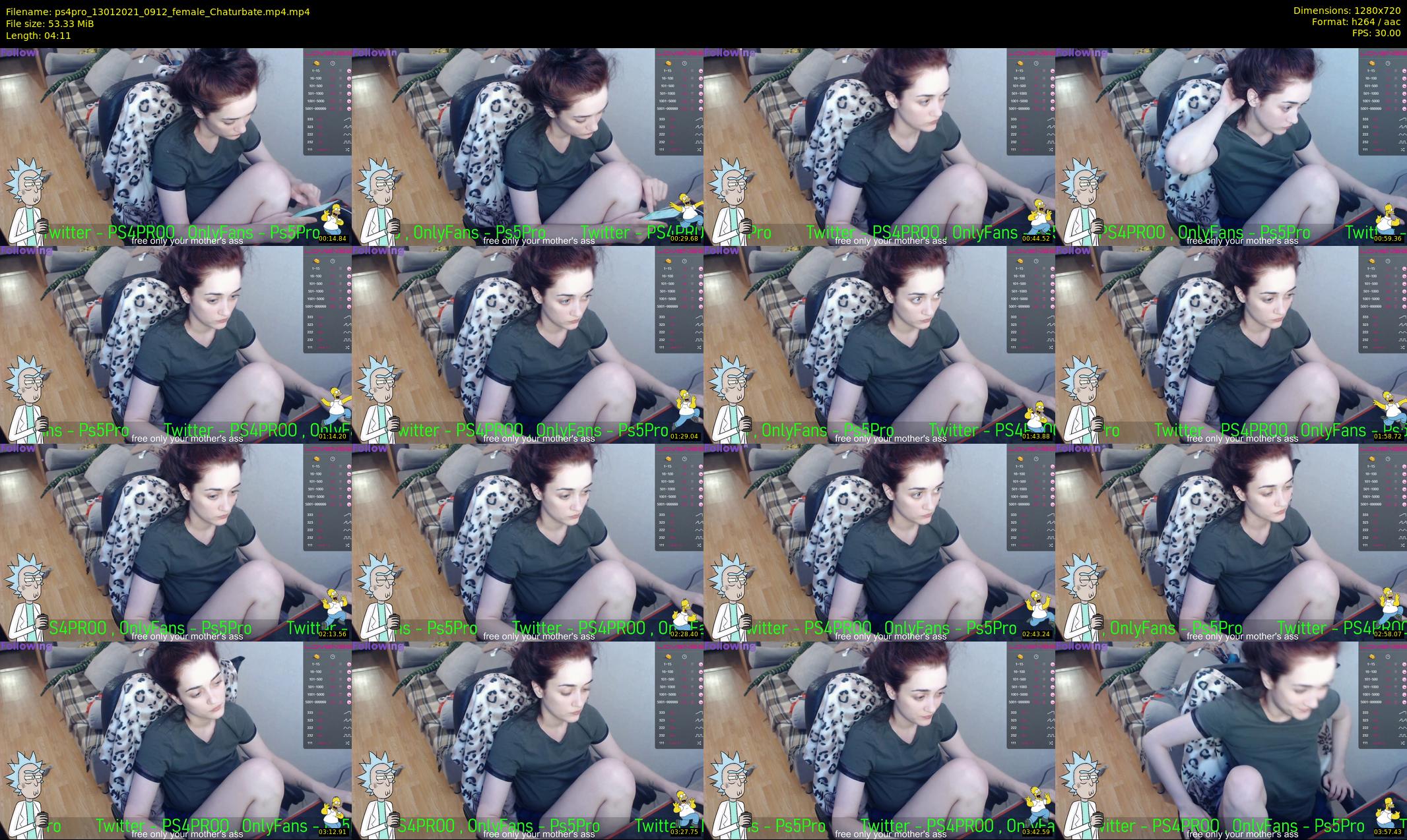 ps4pro — 5 minute Chaturbate female cam show recording, 720p, Jan 13, 2021