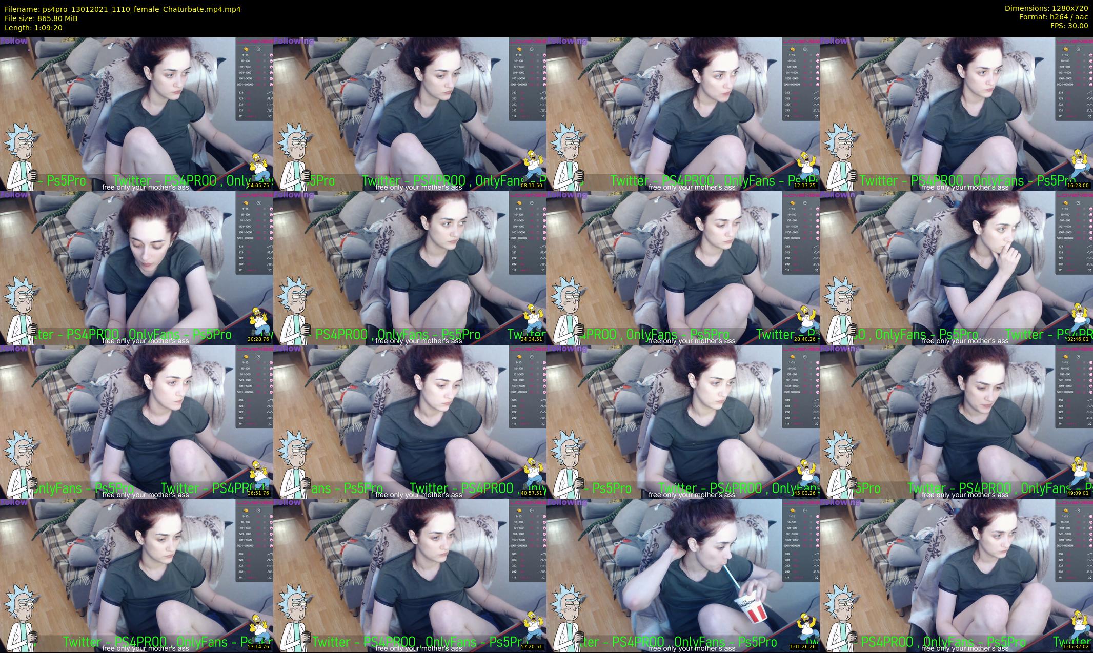ps4pro — 70 minute Chaturbate female cam show recording, 720p, Jan 13, 2021