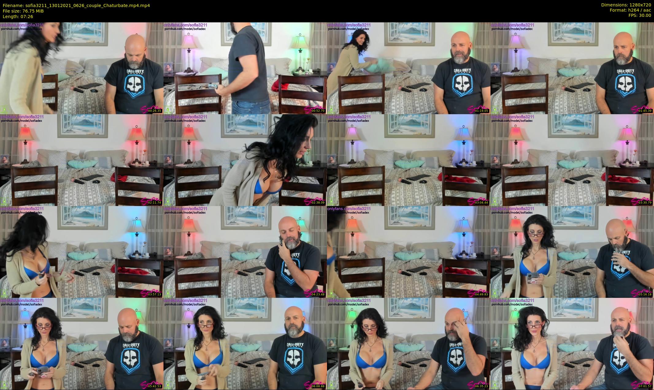 sofia3211 — 8 minute Chaturbate couple cam show recording, 720p, Jan 13, 2021