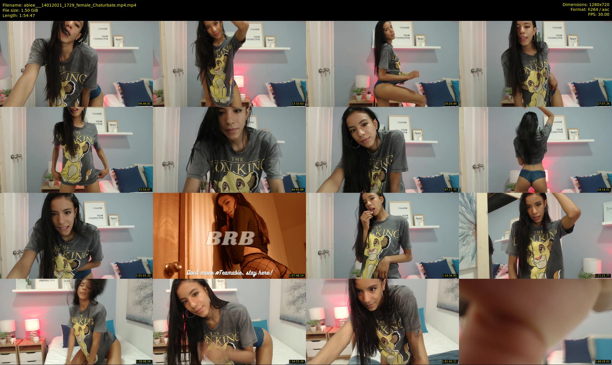abiee__ — 115 minute Chaturbate female cam show recording, 720p, Jan 14, 2021