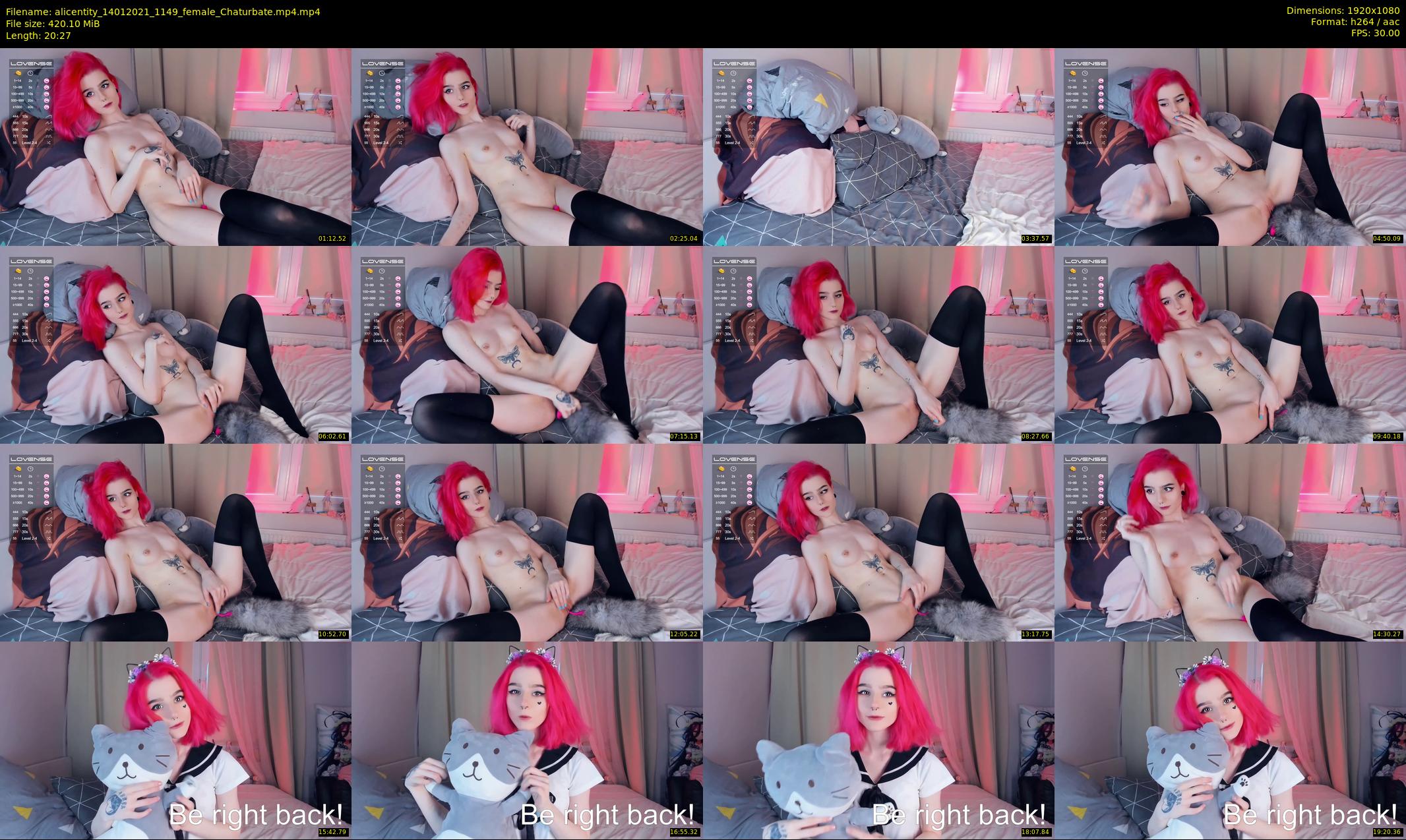 alicentity — 21 minute Chaturbate female cam show recording, 1080p, Jan 14, 2021