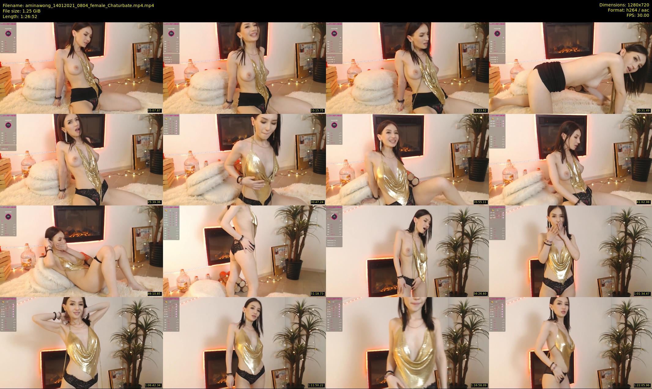 aminawong — 87 minute Chaturbate female cam show recording, 720p, Jan 14, 2021