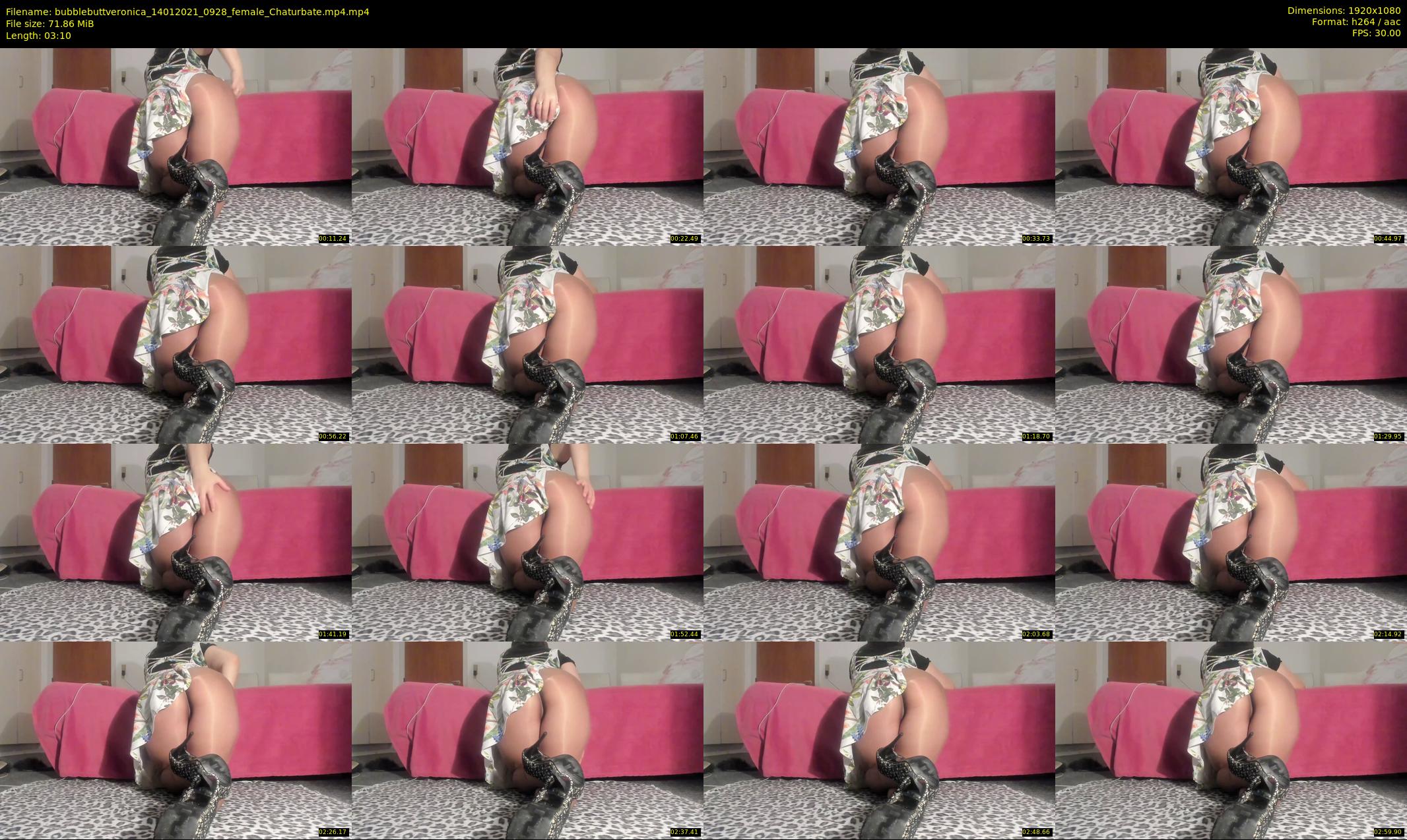 bubblebuttveronica — 4 minute Chaturbate female cam show recording, 1080p, Jan 14, 2021