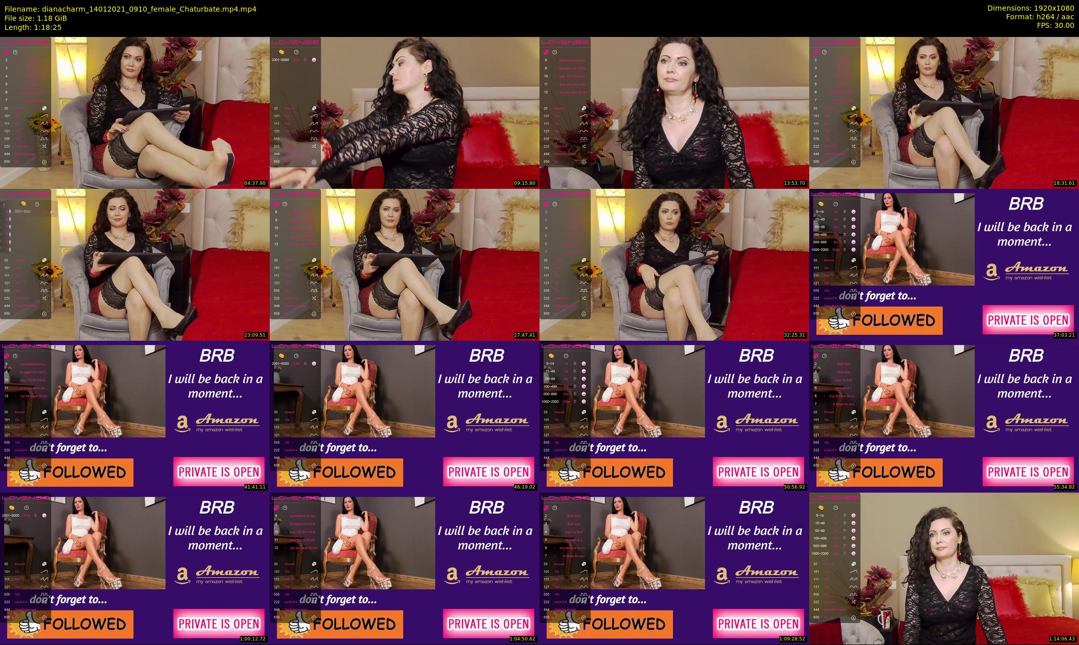 dianacharm — 79 minute Chaturbate female cam show recording, 1080p, Jan 14, 2021
