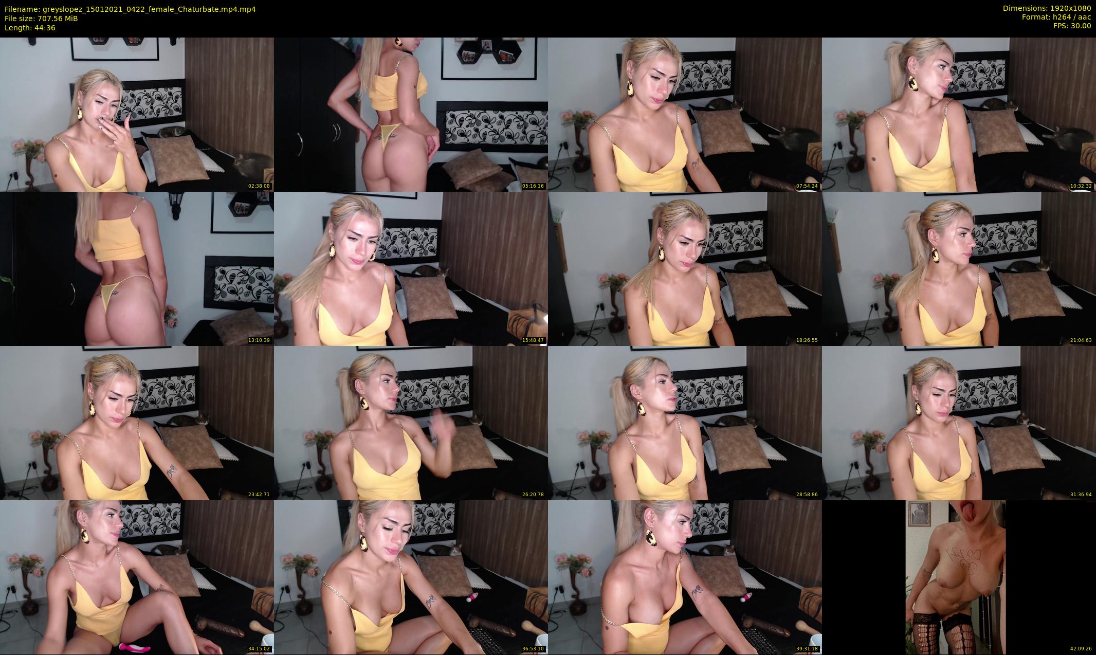 greyslopez — 45 minute Chaturbate female cam show recording, 1080p, Jan 15, 2021