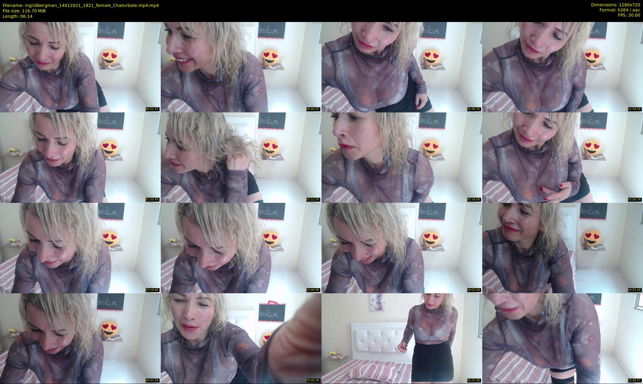 ingridbergman — 7 minute Chaturbate female cam show recording, 720p, Jan 14, 2021