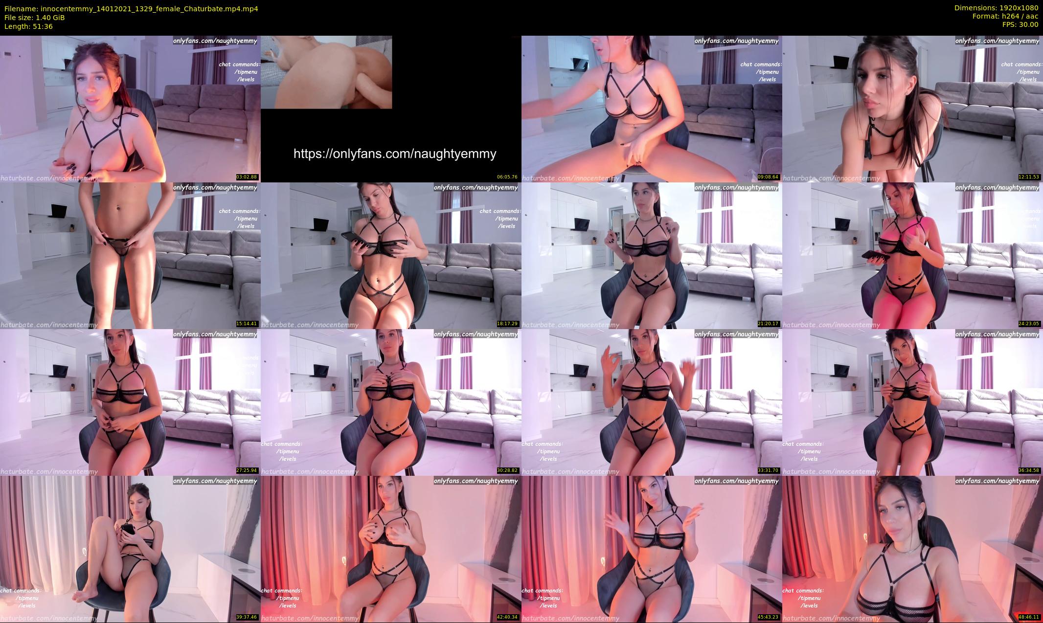 innocentemmy — 52 minute Chaturbate female cam show recording, 1080p, Jan 14, 2021