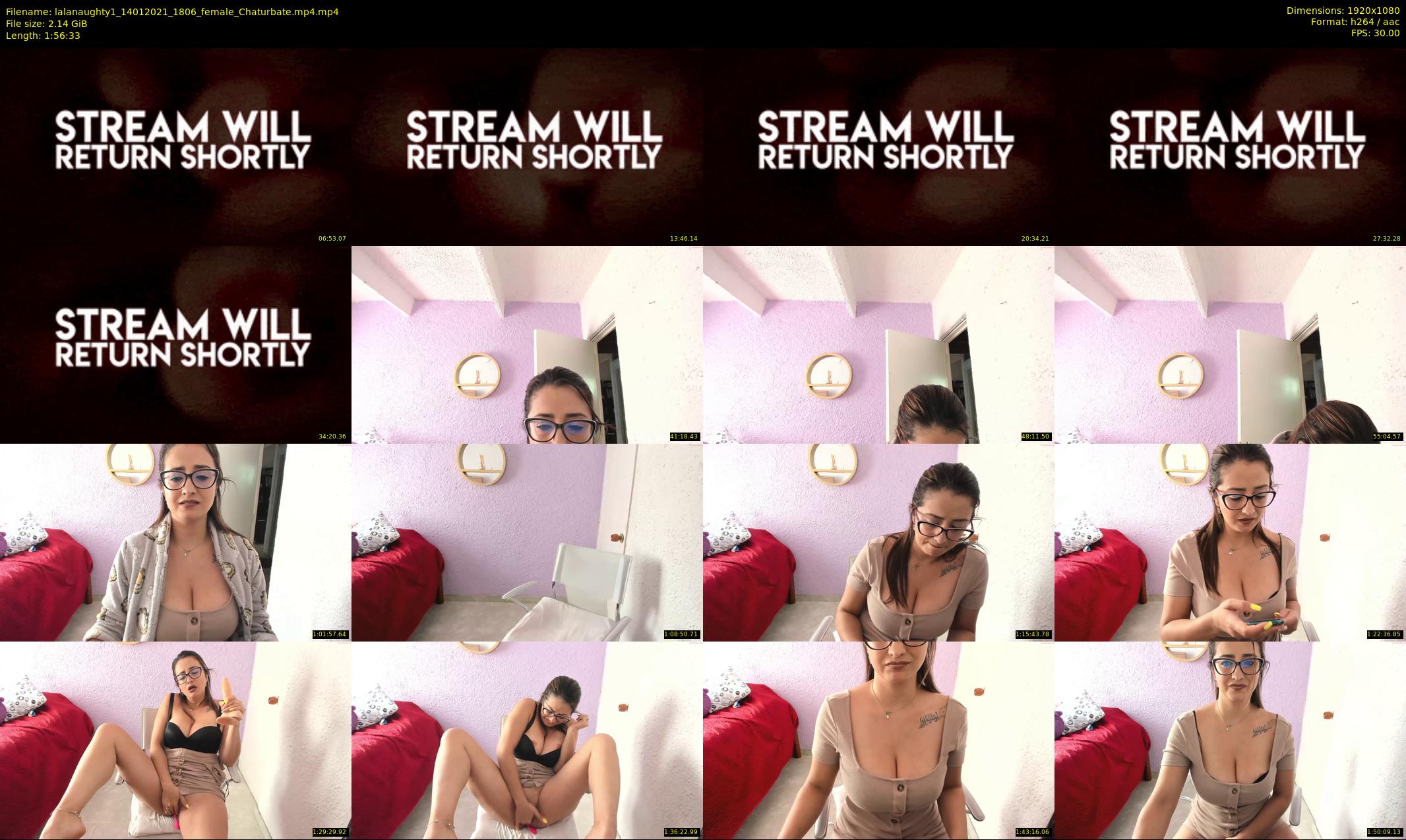 lalanaughty1 — 117 minute Chaturbate female cam show recording, 1080p, Jan 14, 2021