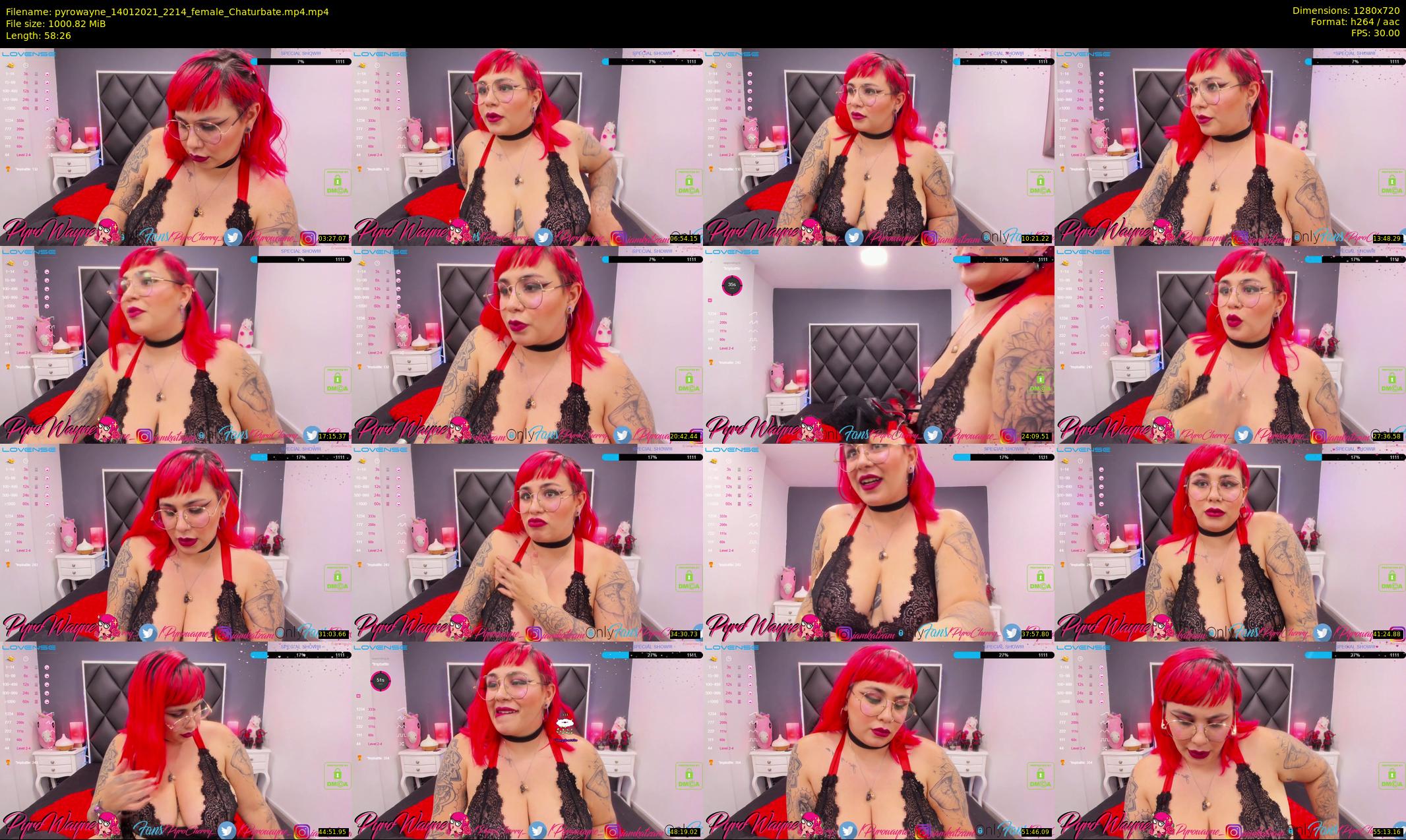 pyrowayne — 59 minute Chaturbate female cam show recording, 720p, Jan 14, 2021