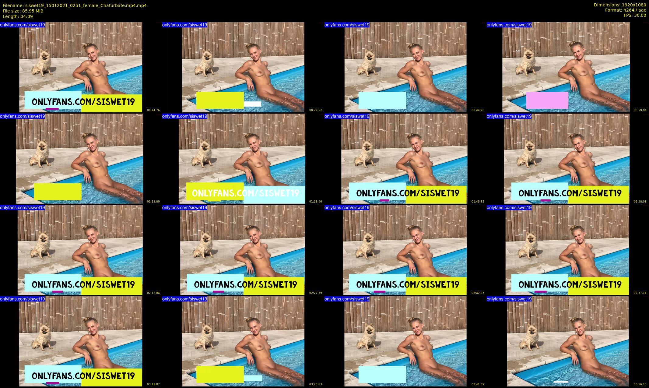 siswet19 — 5 minute Chaturbate female cam show recording, 1080p, Jan 15, 2021