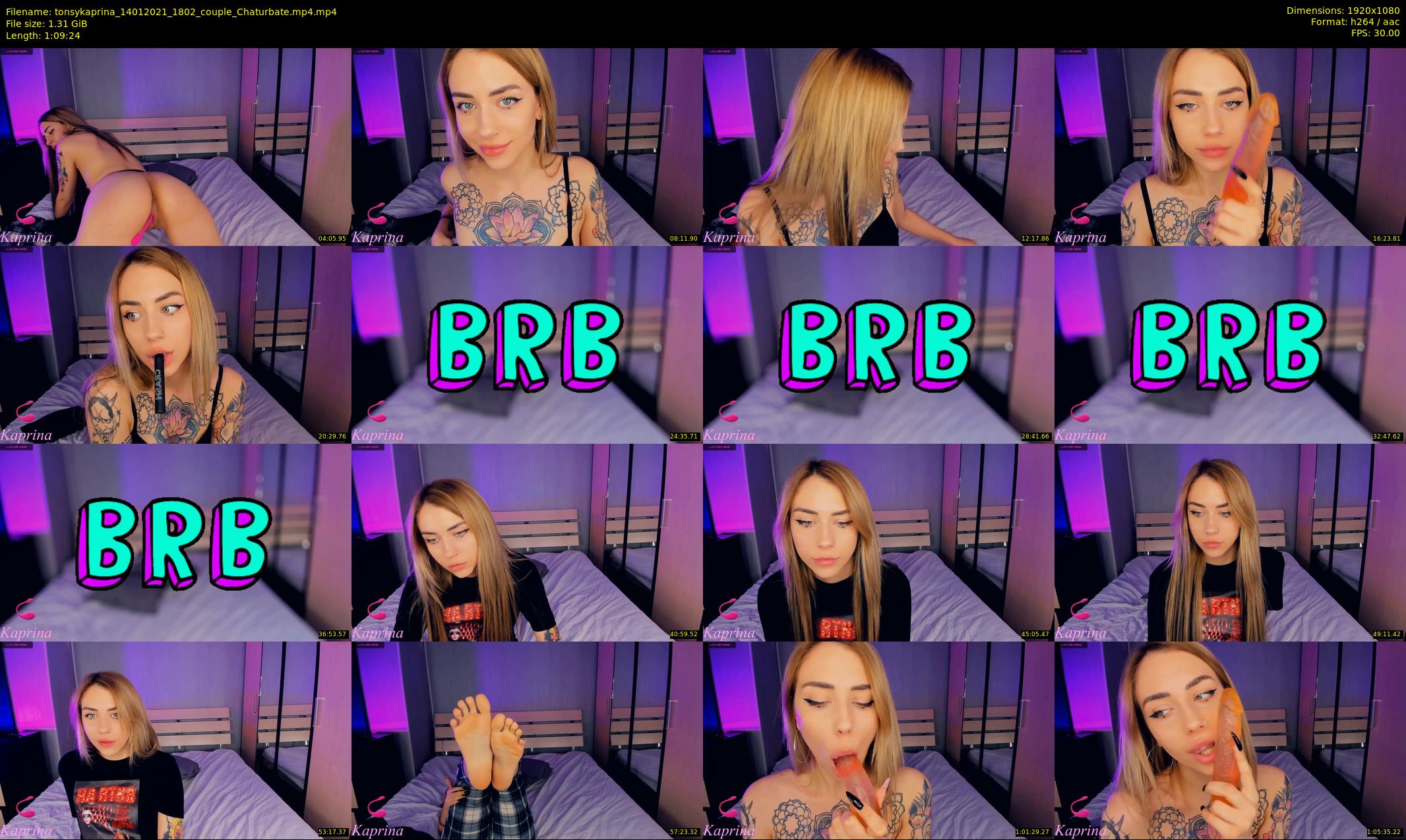 tonsykaprina — 70 minute Chaturbate couple cam show recording, 1080p, Jan 14, 2021