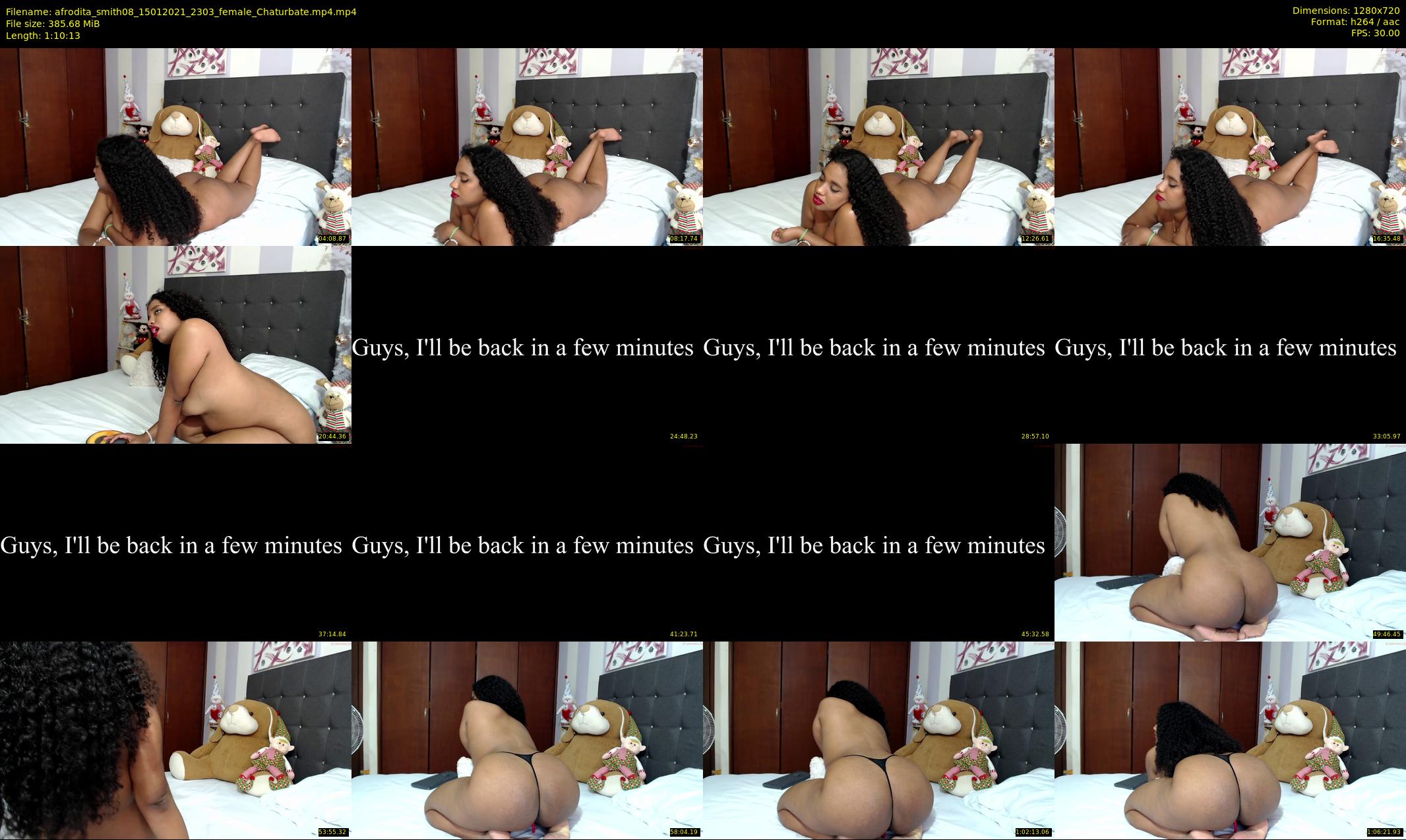 afrodita_smith08 — 71 minute Chaturbate female cam show recording, 720p, Jan 15, 2021