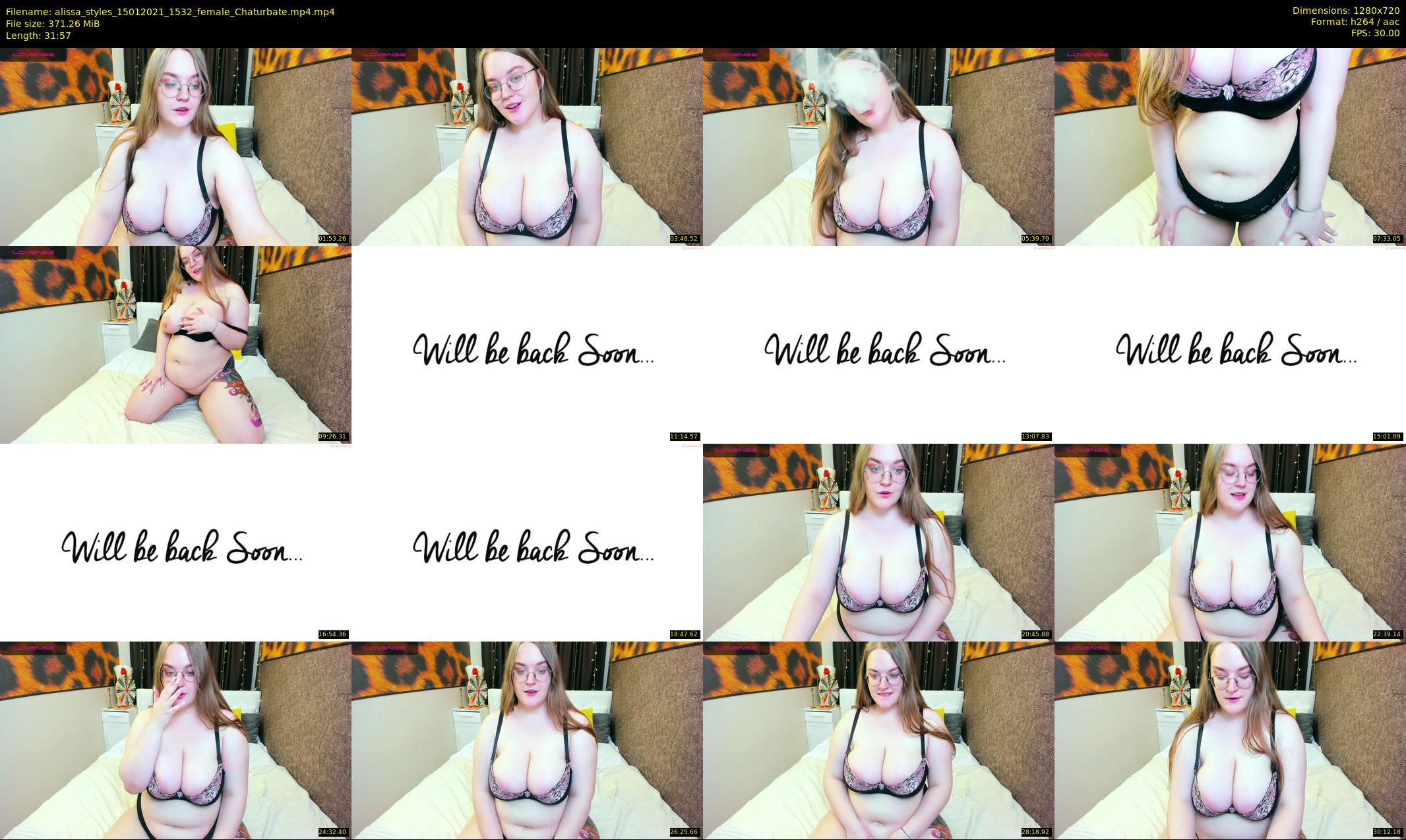 alissa_styles — 32 minute Chaturbate female cam show recording, 720p, Jan 15, 2021