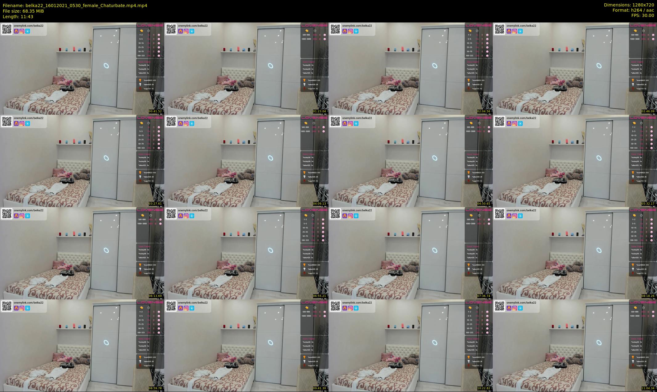 belka22 — 12 minute Chaturbate female cam show recording, 720p, Jan 16, 2021